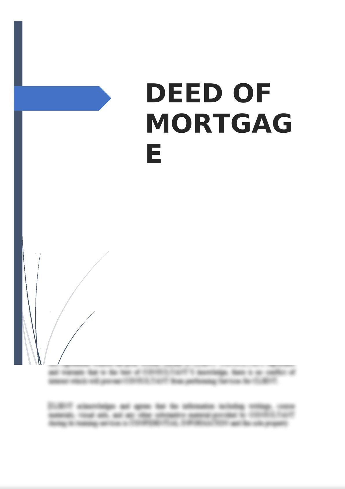 Deed of Mortgage -0