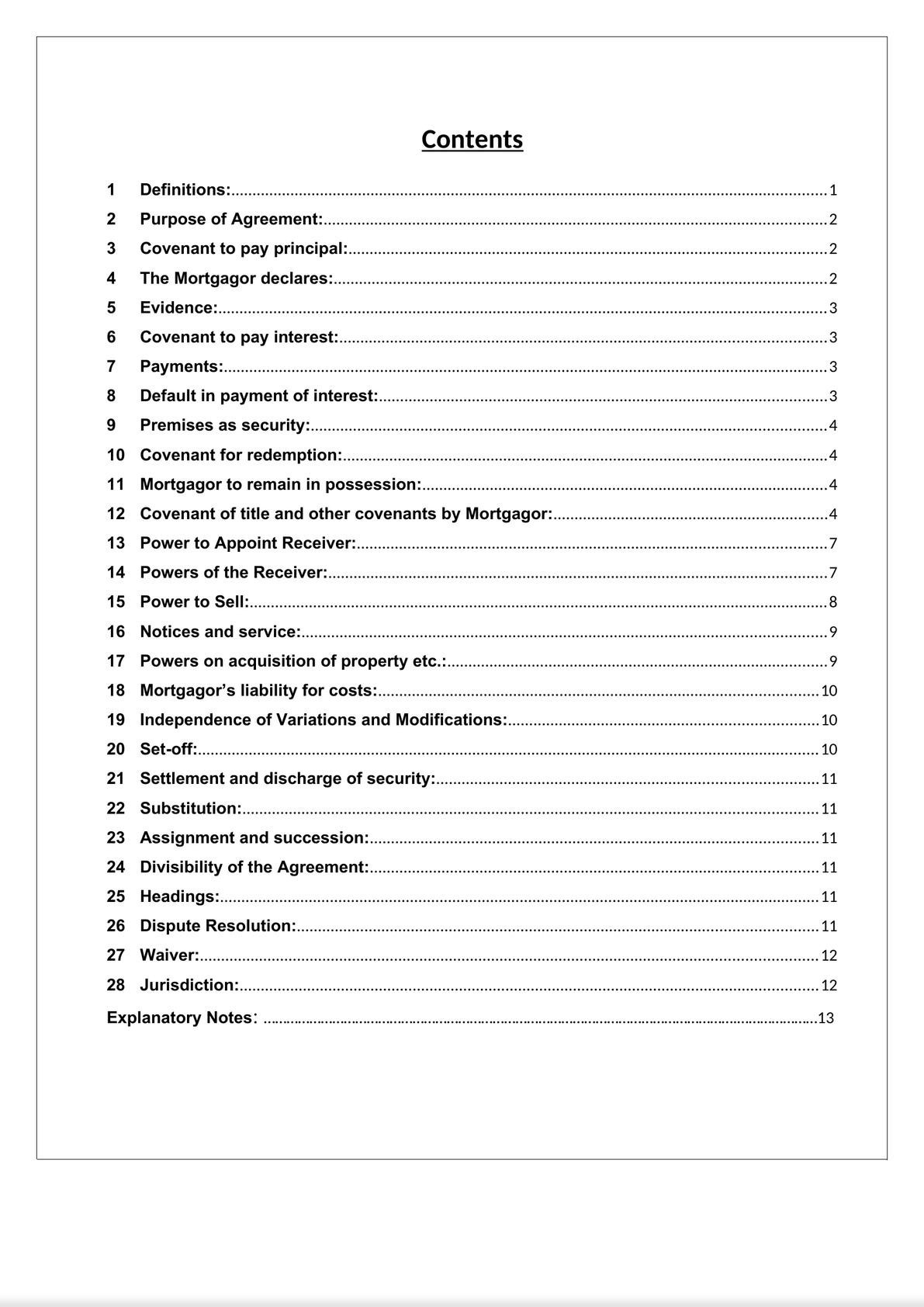 Deed of Mortgage -1