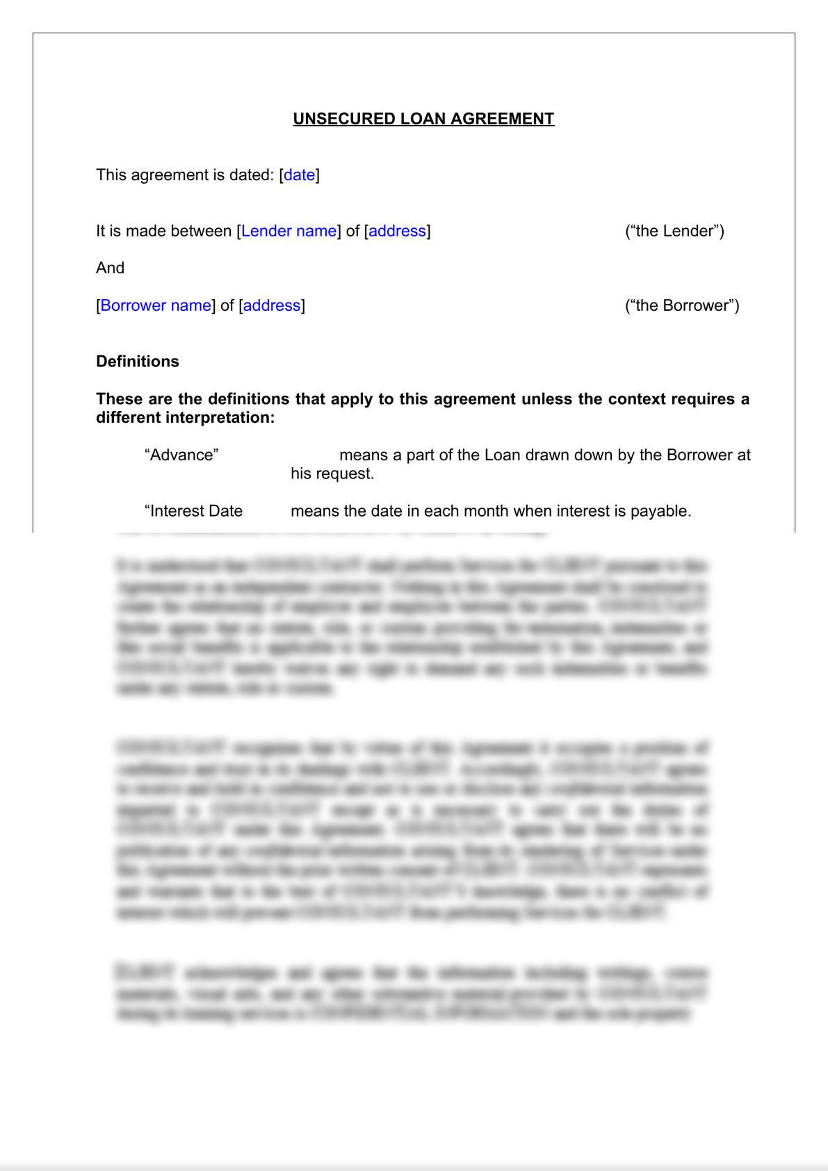 Unsecured Loan Agreement-2