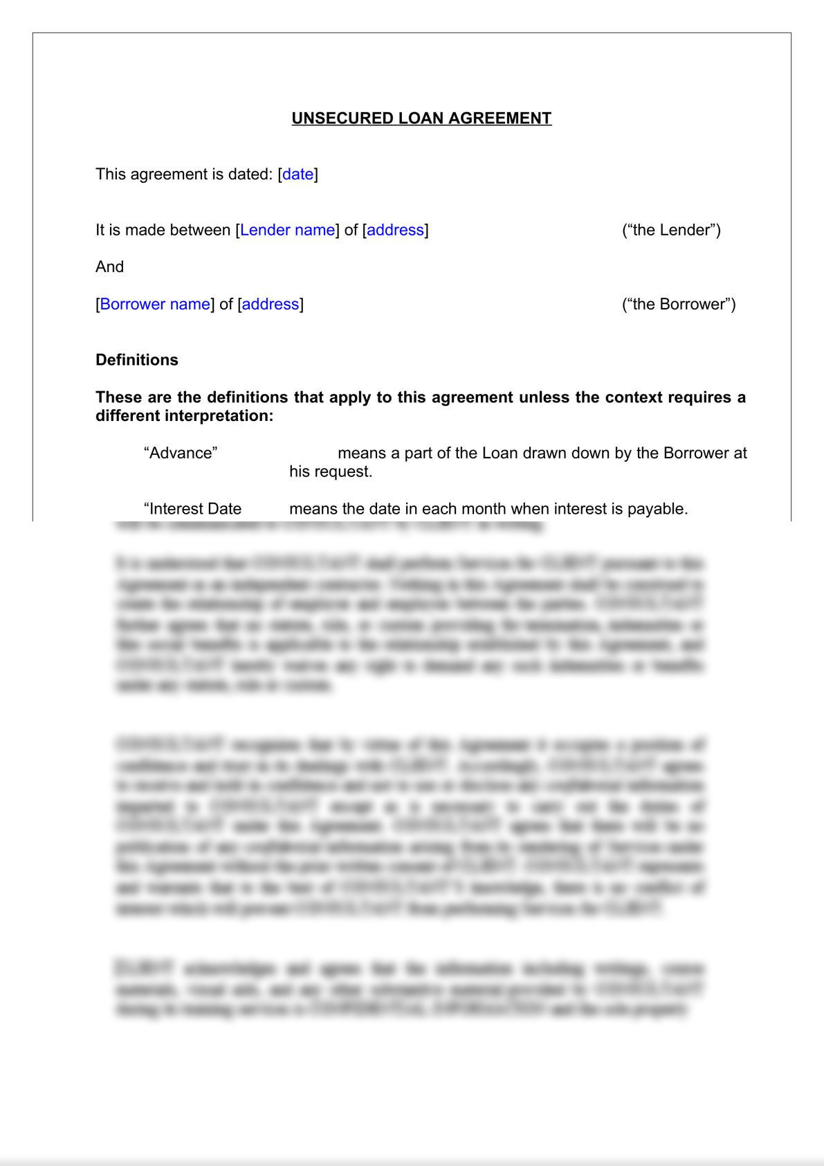 Unsecured Loan Agreement-2