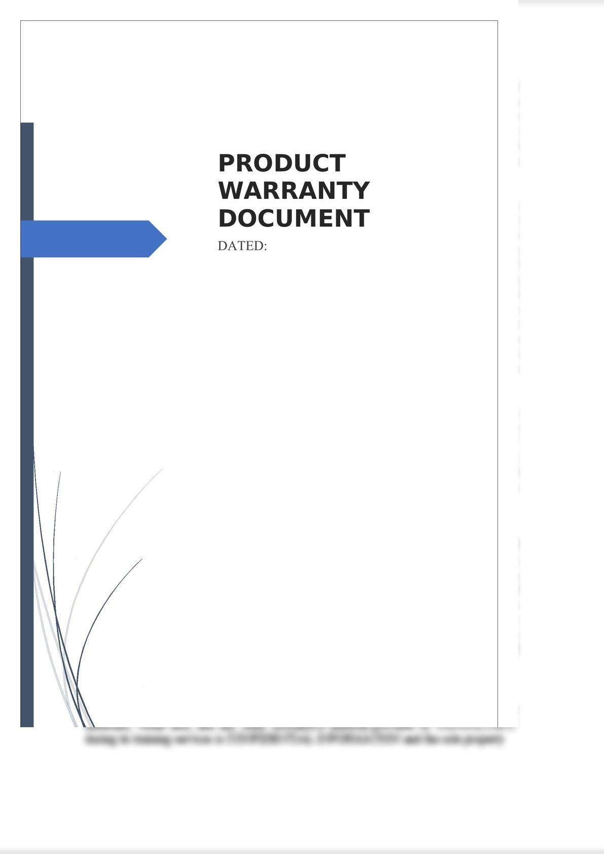 Product Warranty Document-0