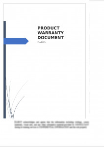 Product Warranty Document