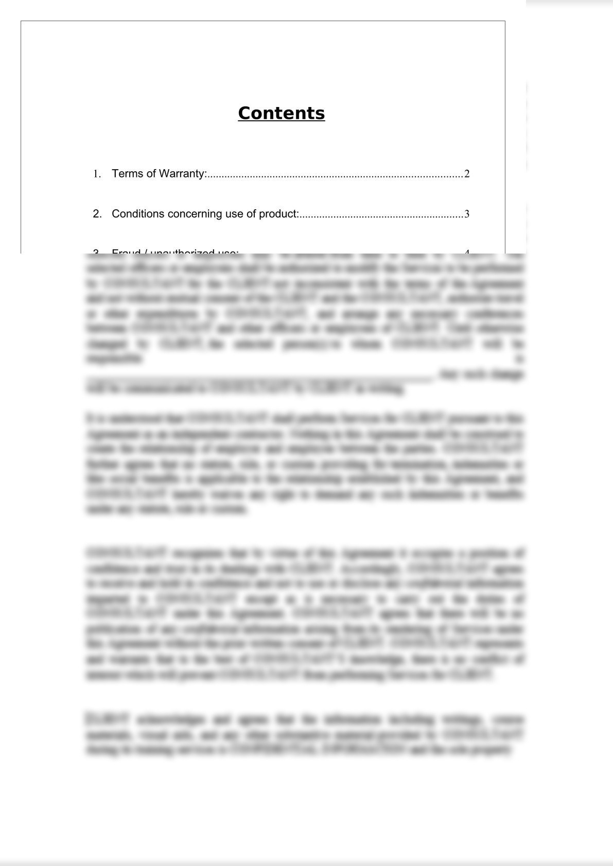 Product Warranty Document-1