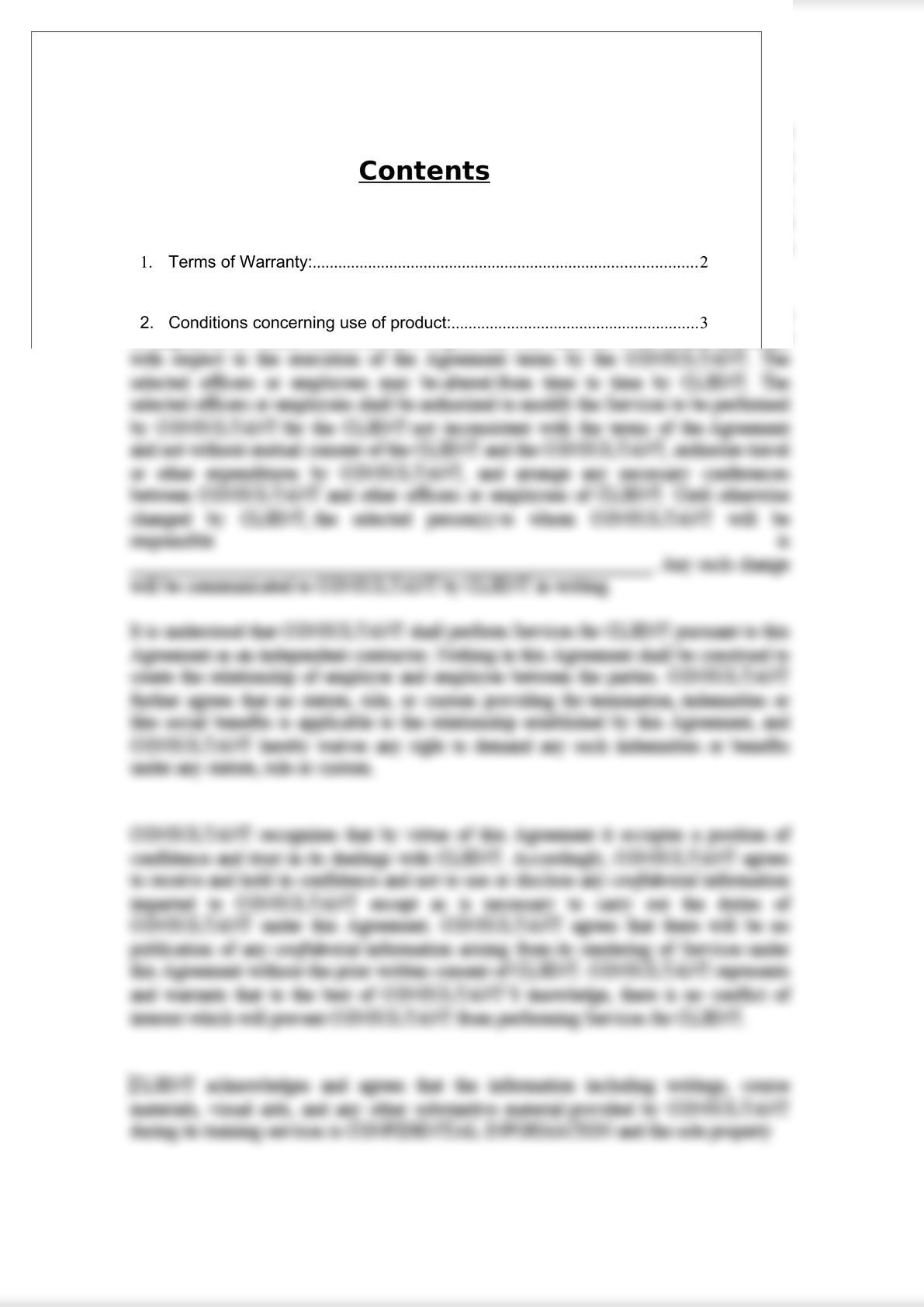 Product Warranty Document-1