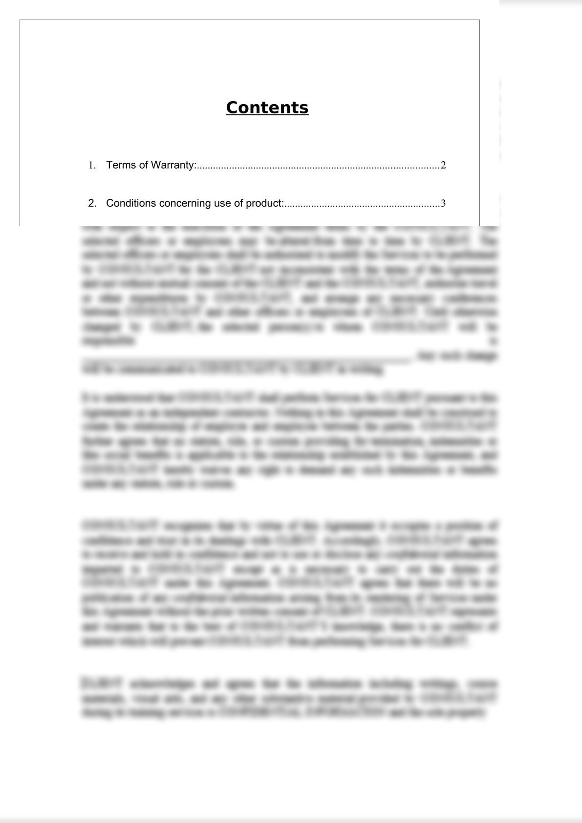 Product Warranty Document-1