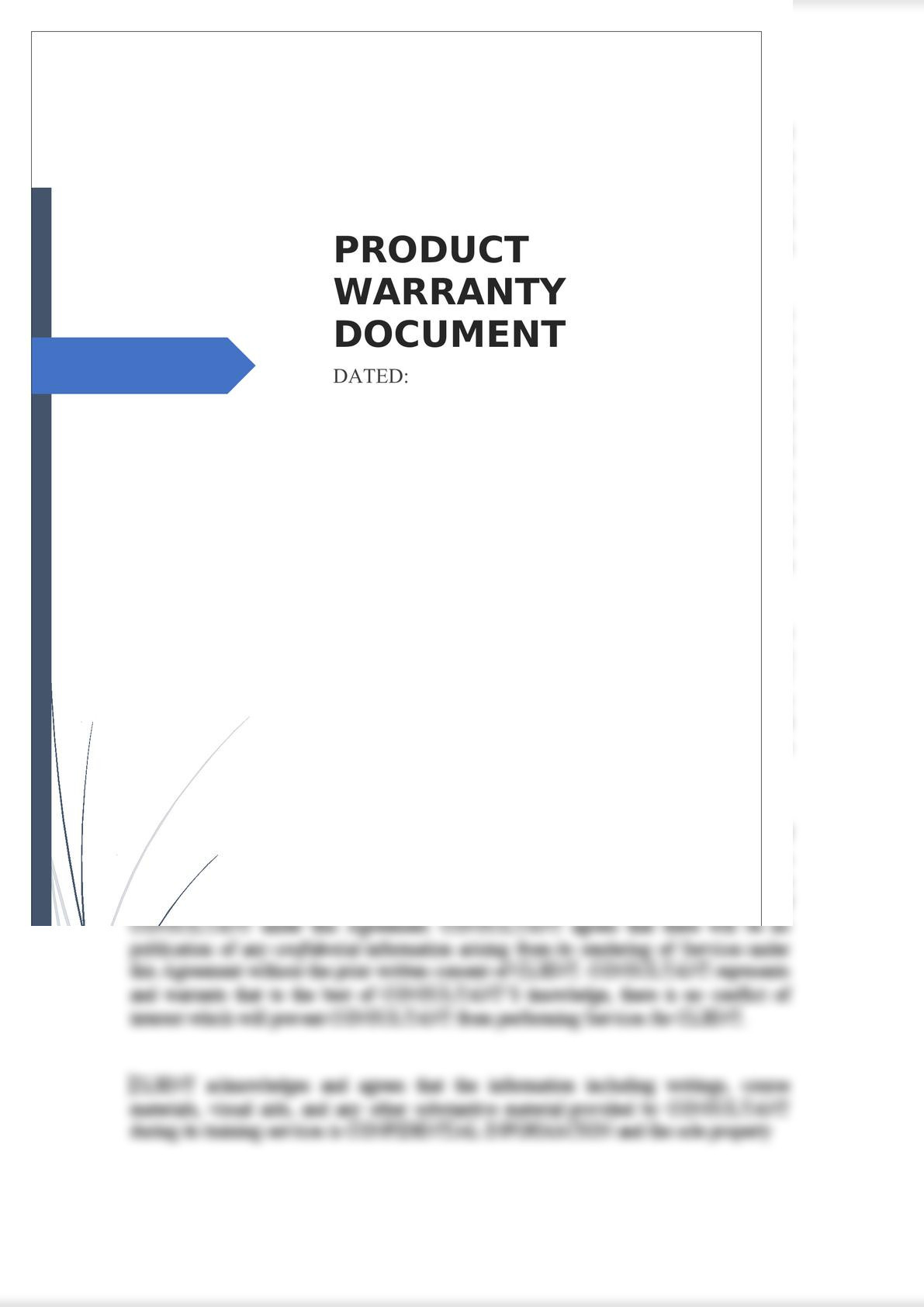 Product Warranty Document-0