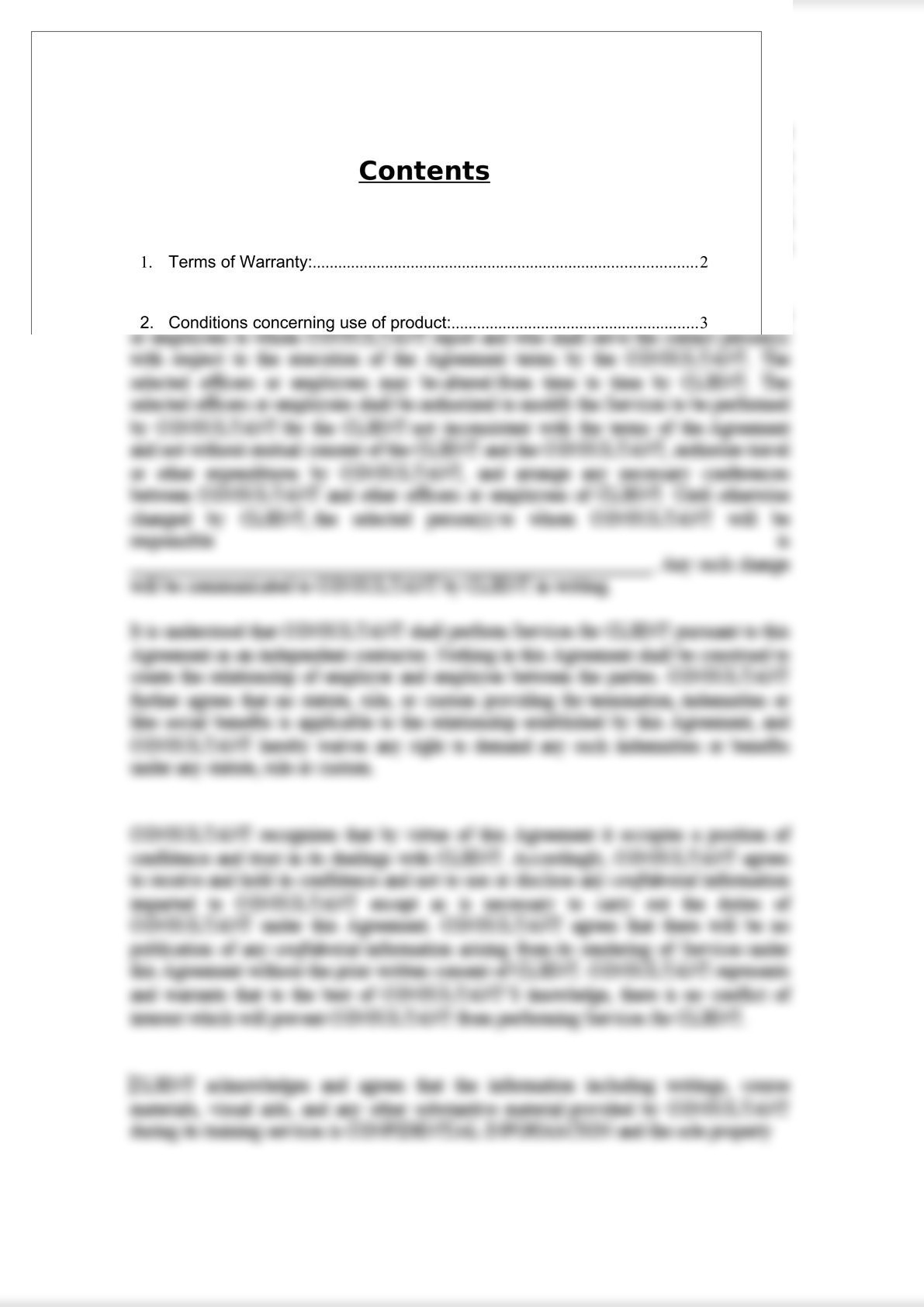 Product Warranty Document-1