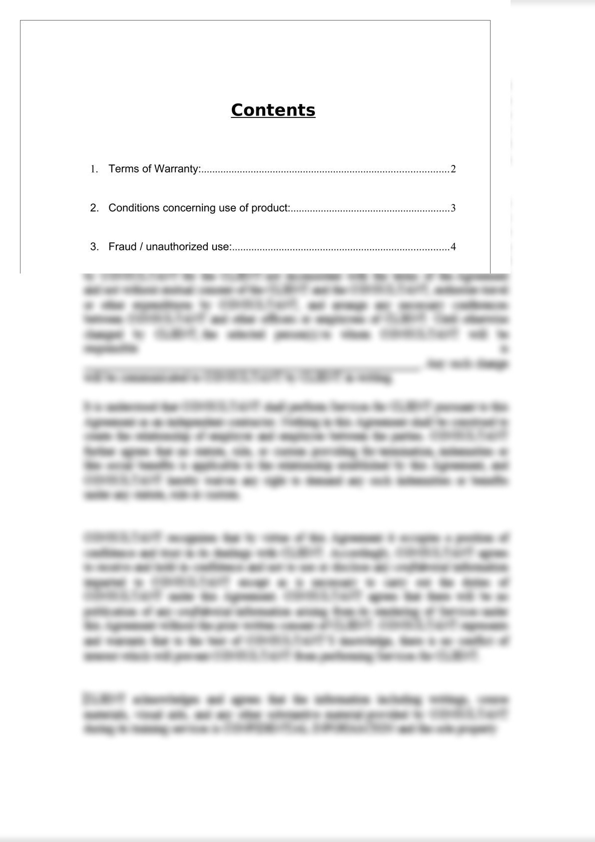 Product Warranty Document-1