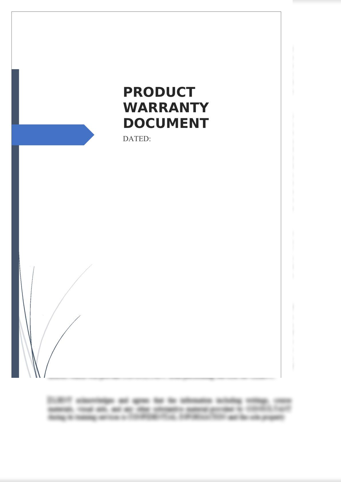 Product Warranty Document-0