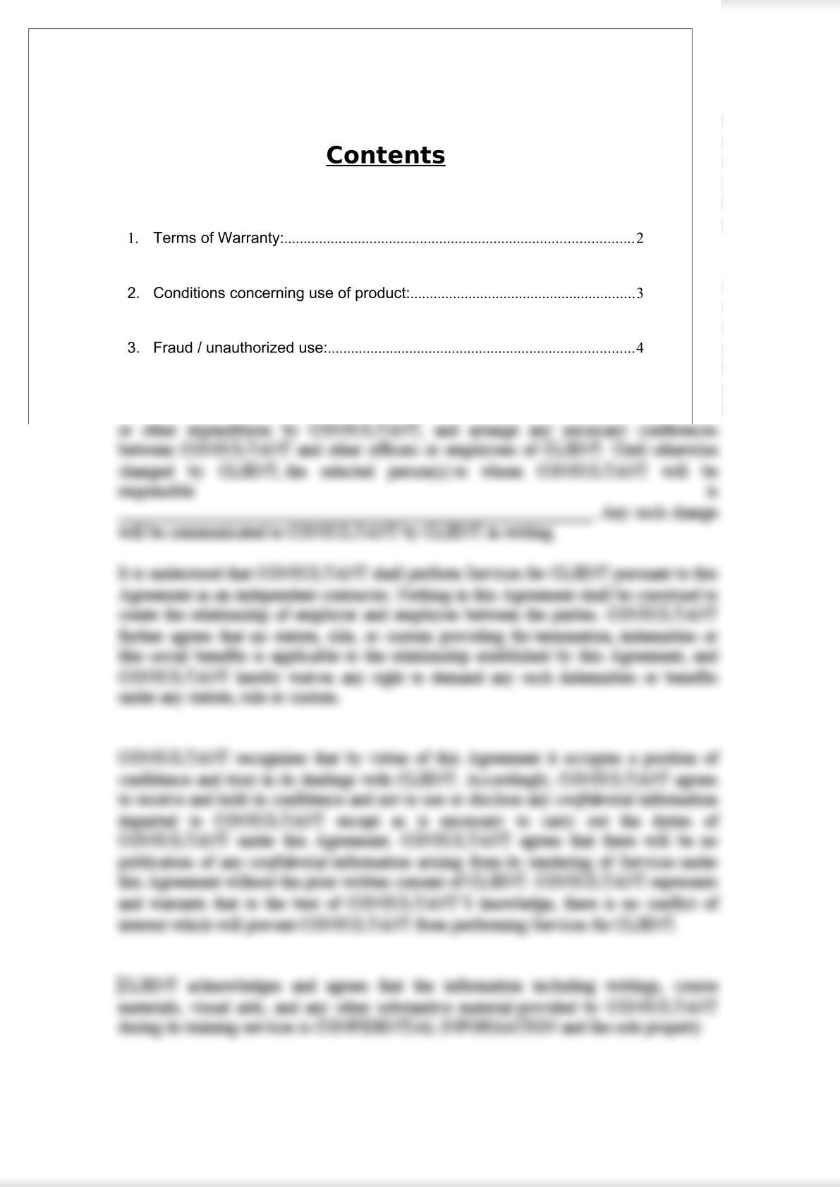 Product Warranty Document-1