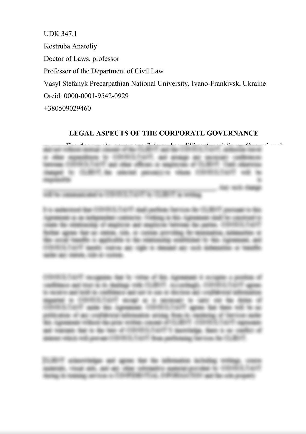 LEGAL ASPECTS OF THE CORPORATE GOVERNANCE-0