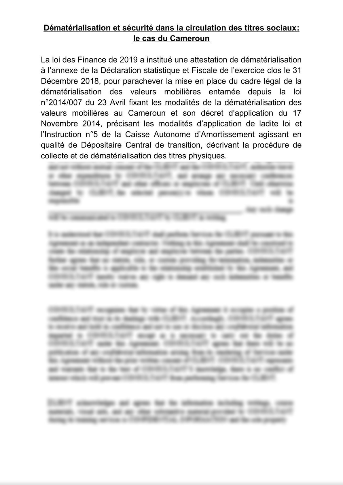  Dématérialisation et sécurité dans la circulation des titres sociaux : le cas du Cameroun-0