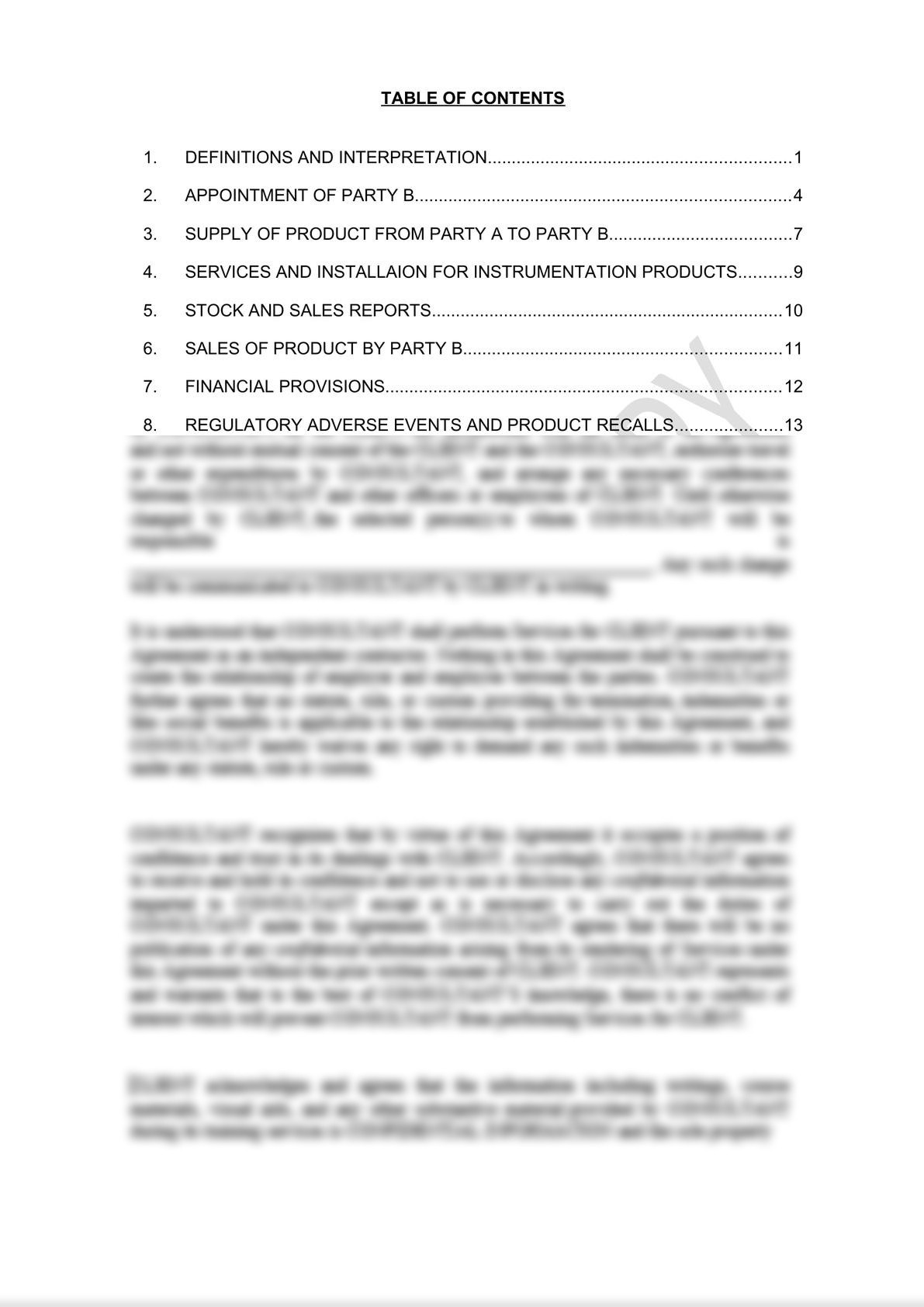 Distribution Agreement Draft -1