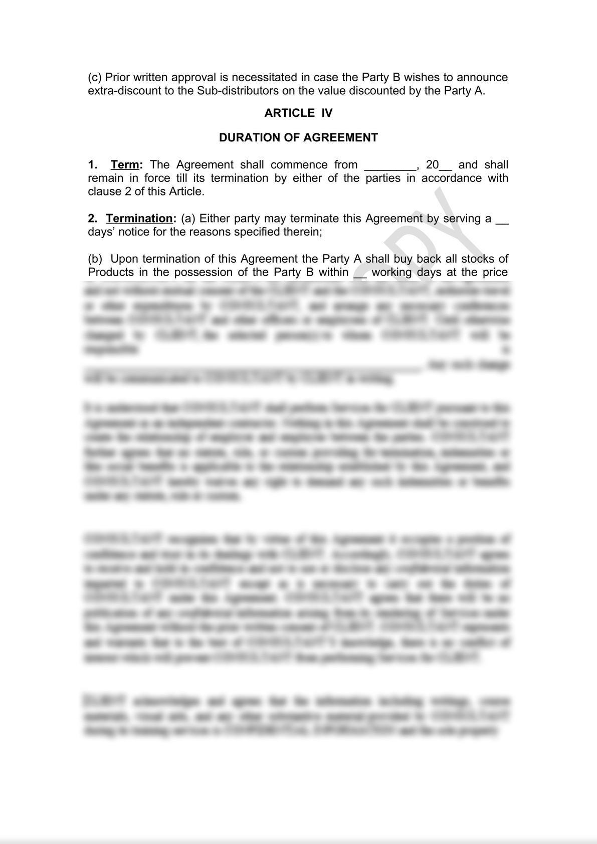 Distributor Agreement Draft-3