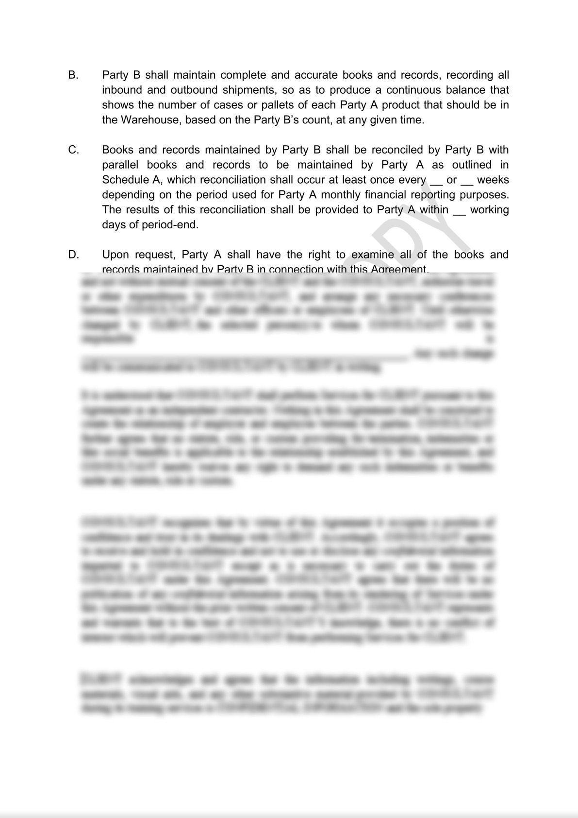 Master Warehouse Agreement Draft -4