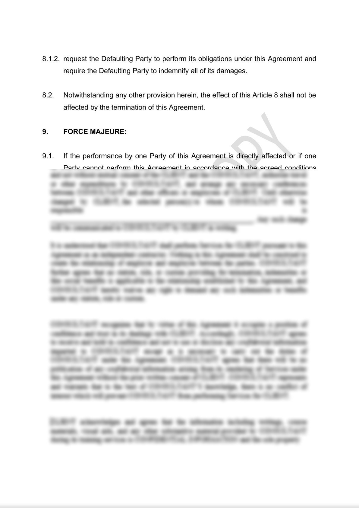 Medical Equipment Service Agreement Draft -6