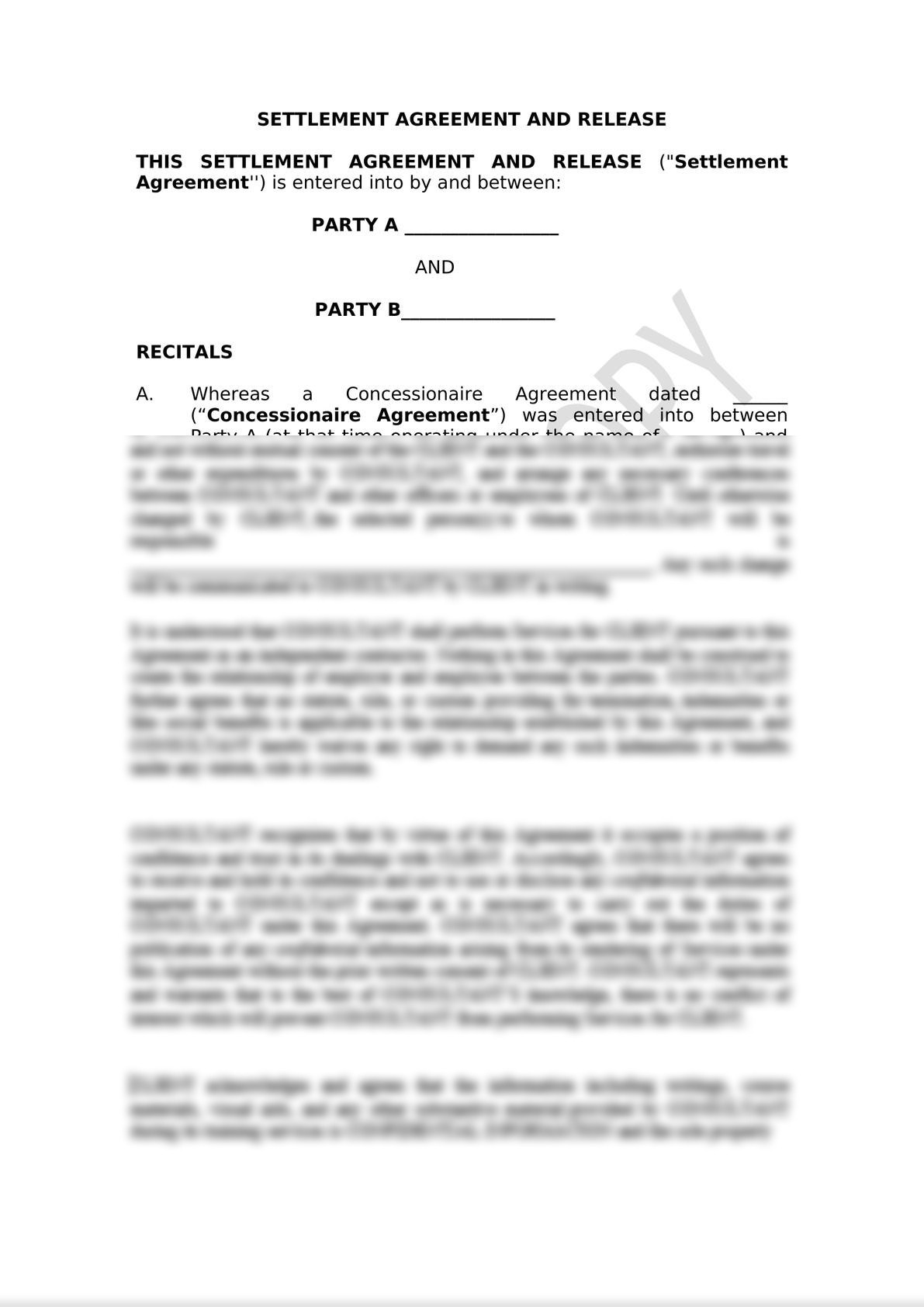 Settlement Agreement and Release Draft -0