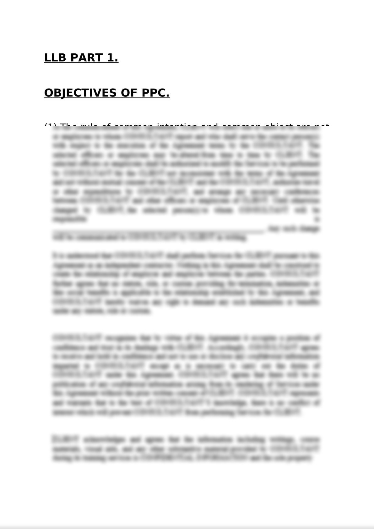 objectives of ppc-0
