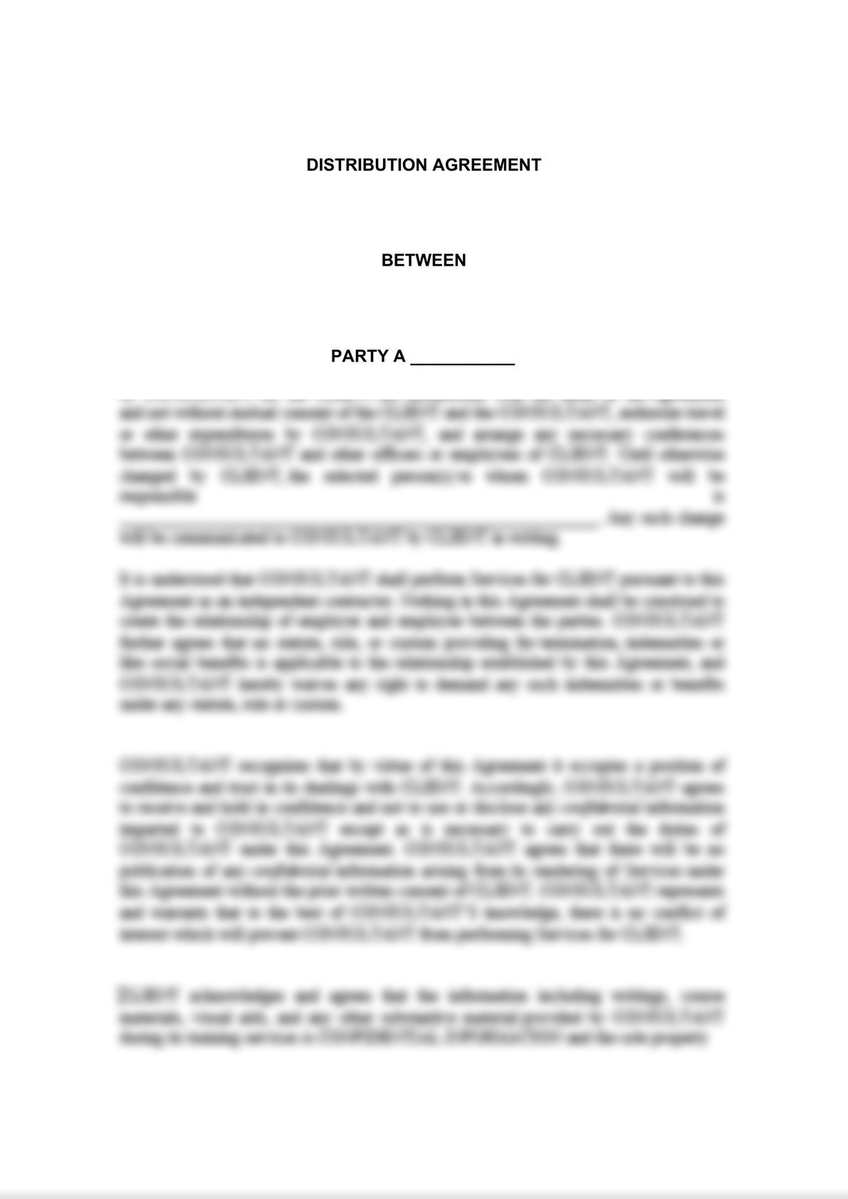 Distribution Agreement Draft (ii)-0