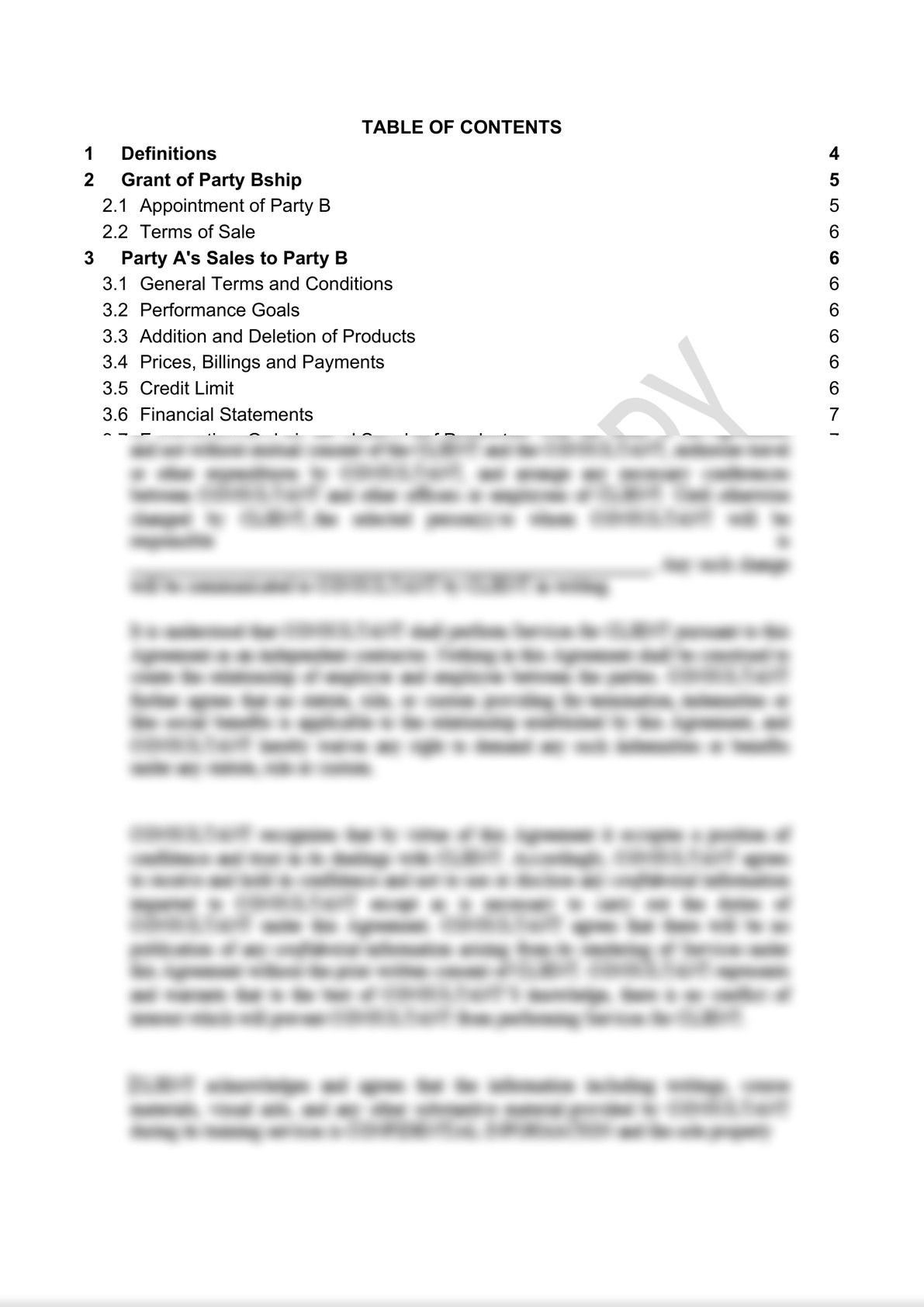 Distribution Agreement Draft (ii)-1