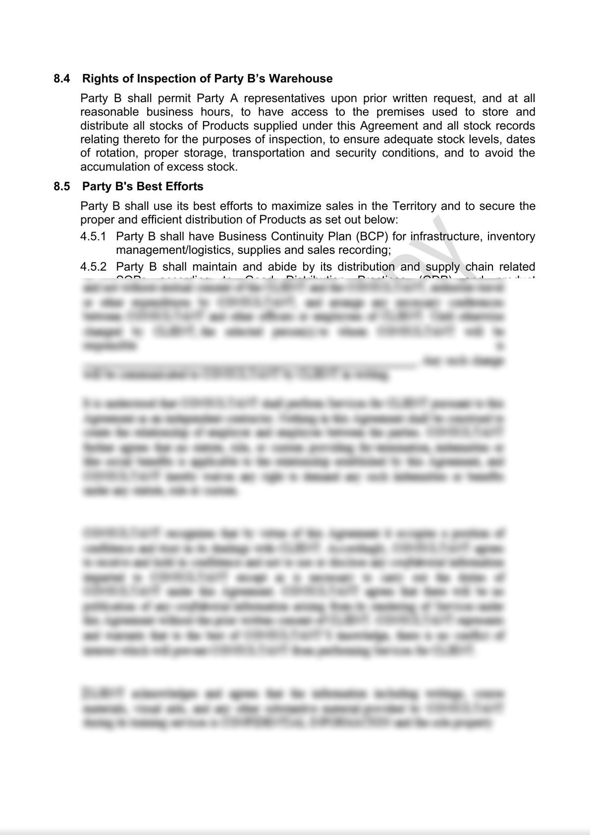 Distribution Agreement Draft (ii)-8