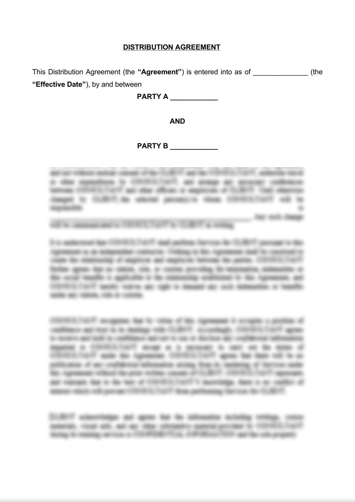 Distribution Agreement Draft (iii)-0
