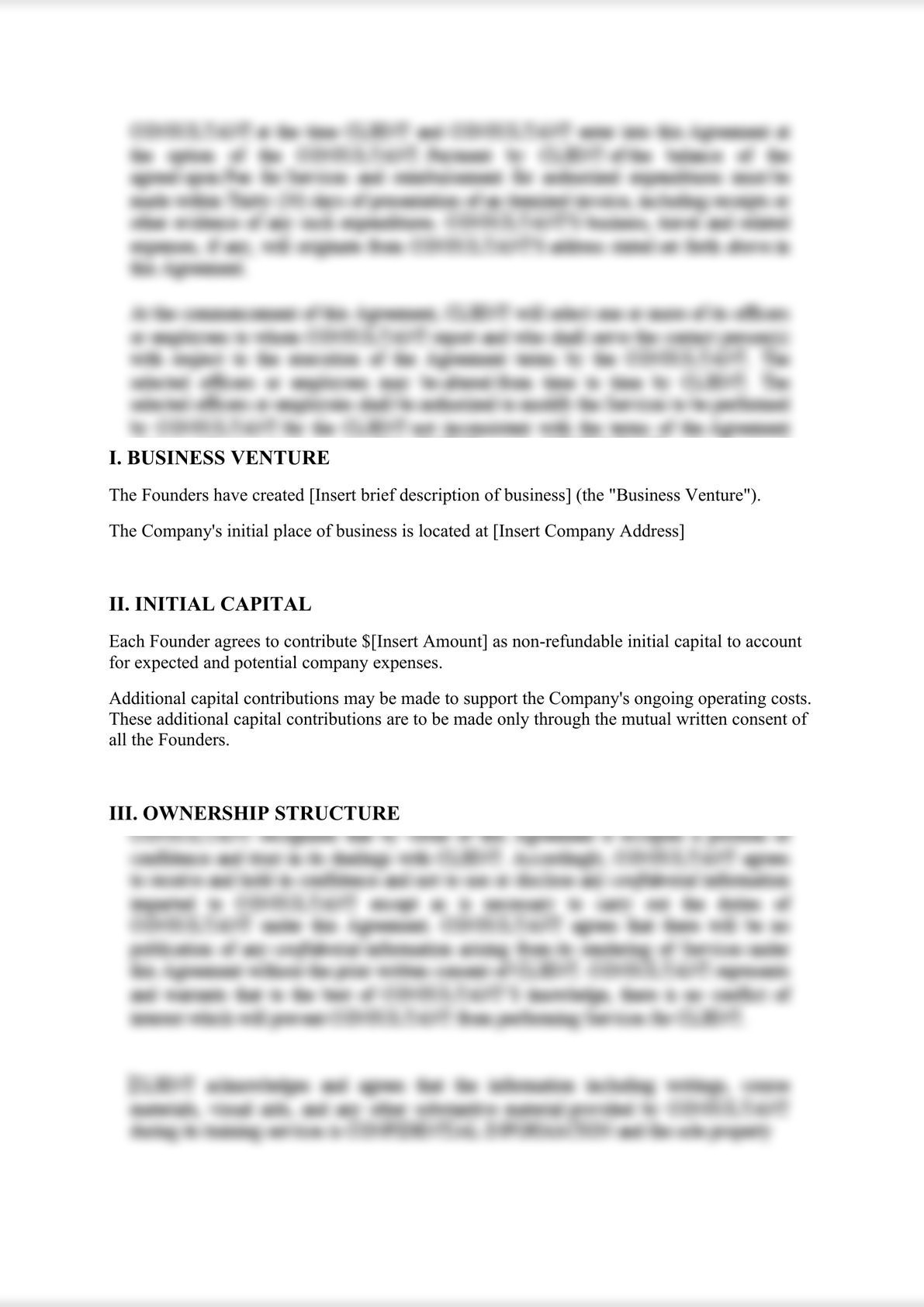 Lexub - A founders agreement template  United States For startup founders agreement template