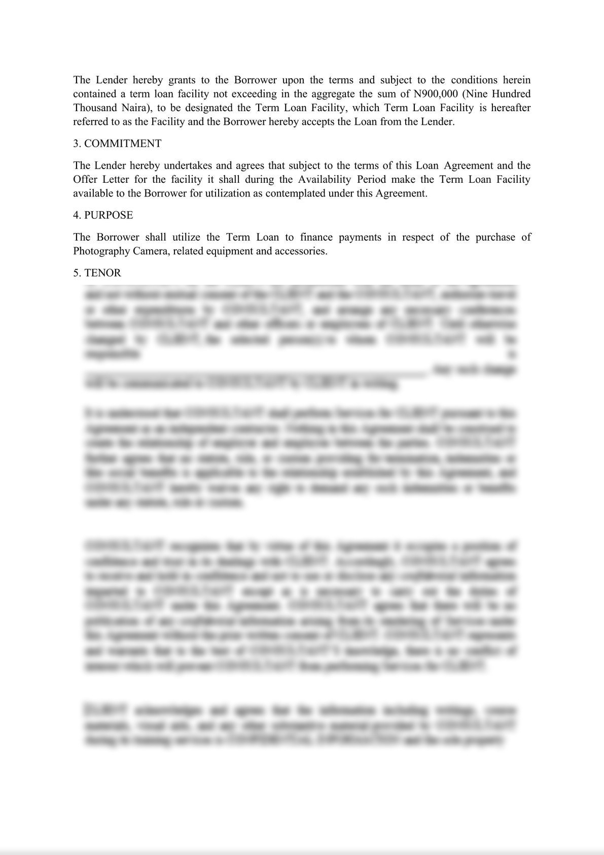 STANDARD LOAN AGREEMENT-1