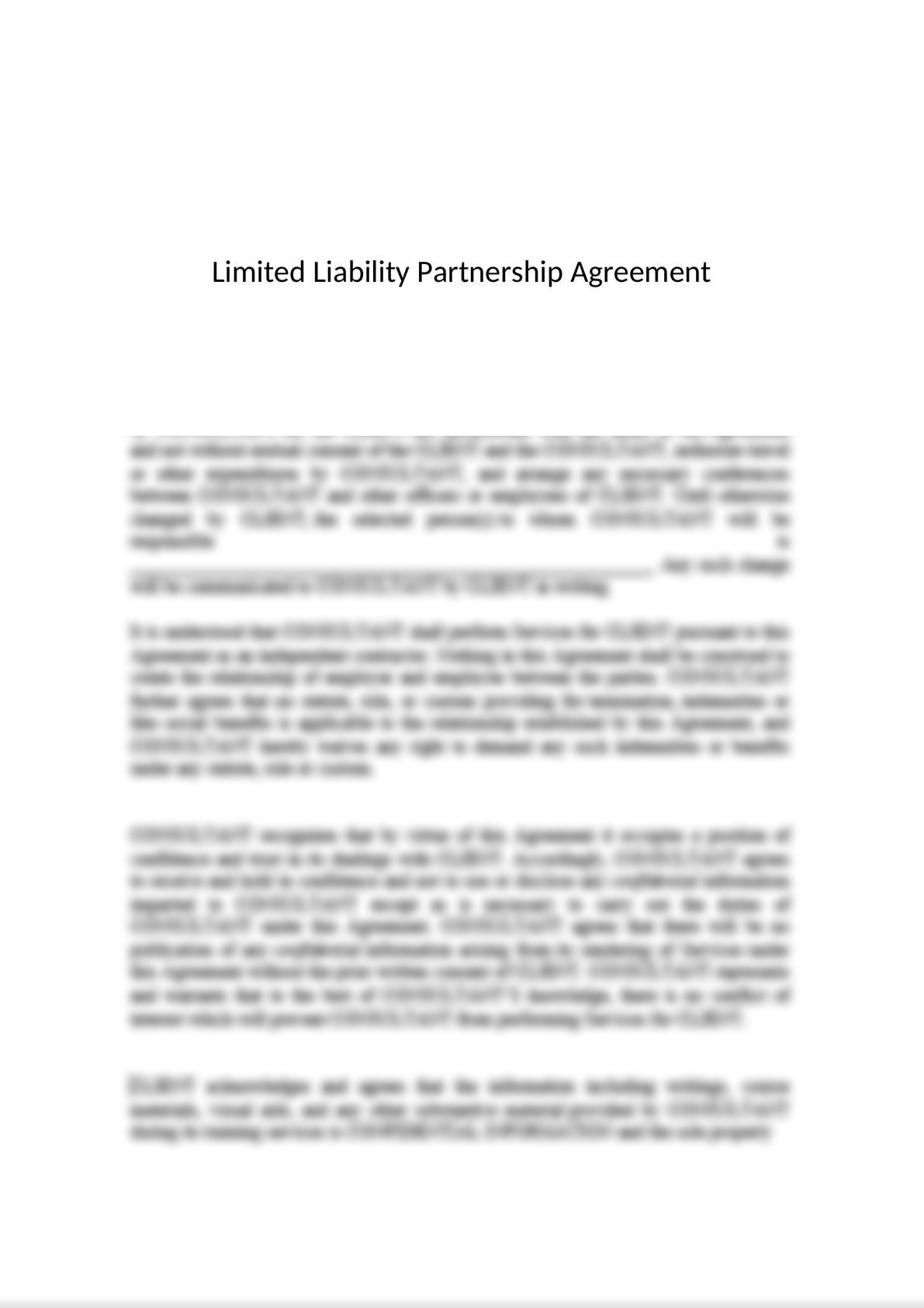 Limited Liability Partnership (LLP) Agreement-0