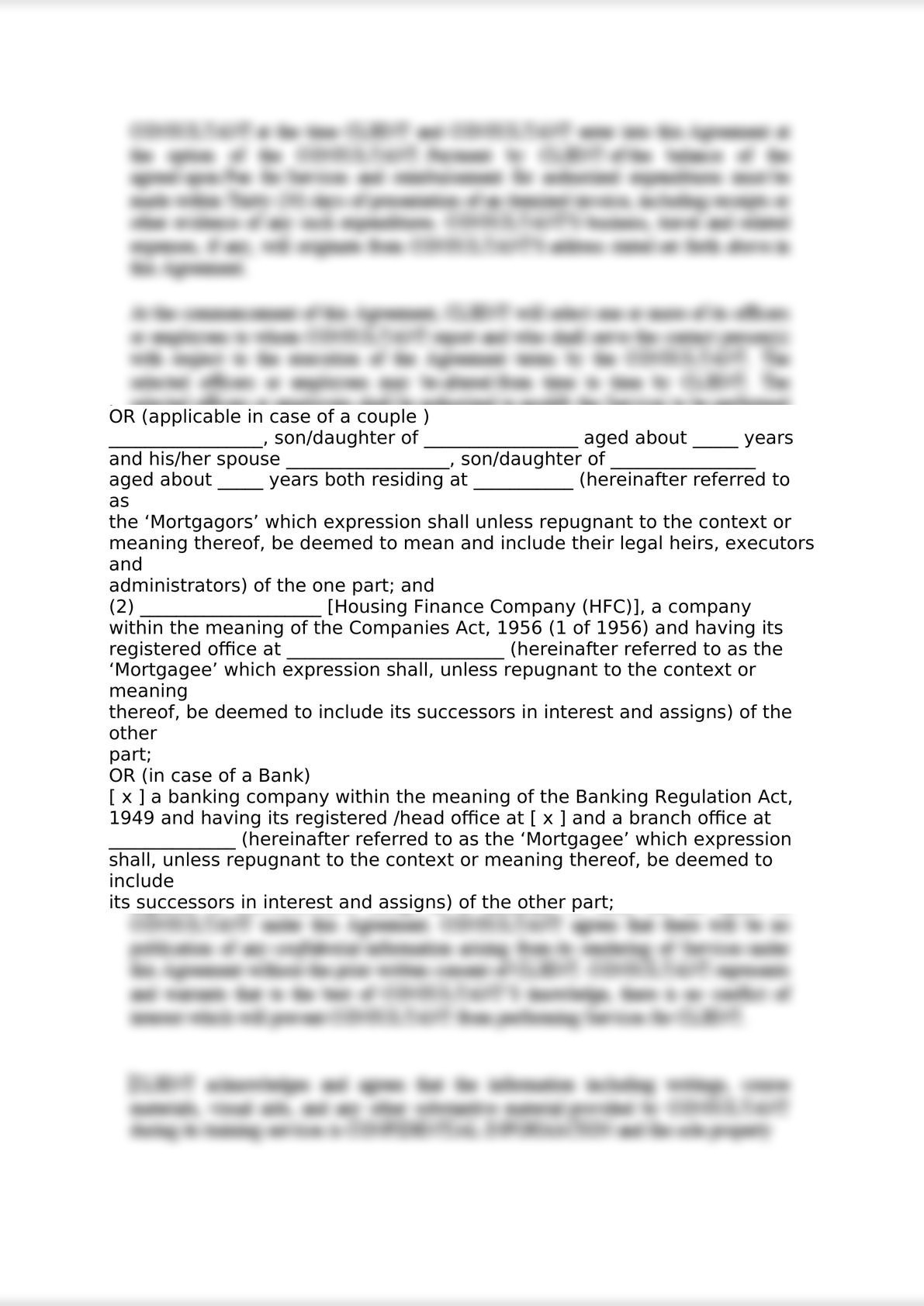 Agreement to mortgage-1
