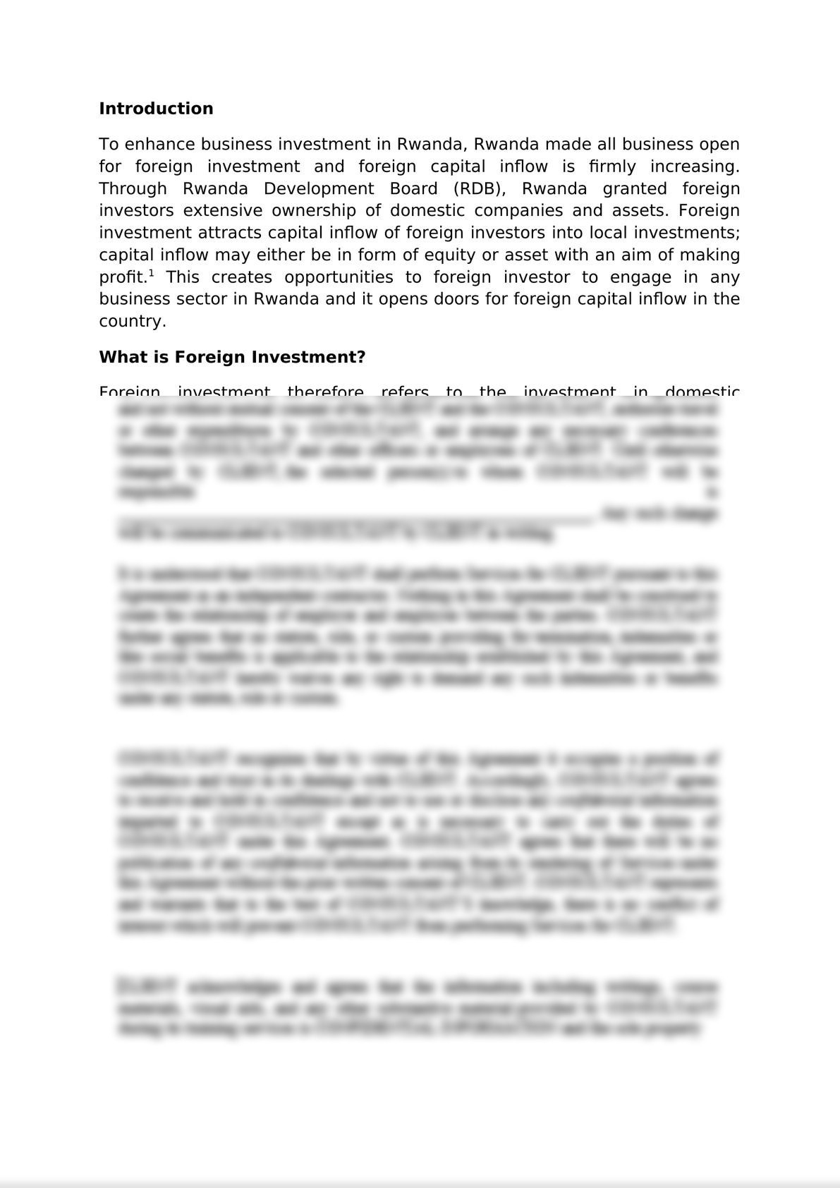 FOREIGN INVESTMENT IN RWANDA-1