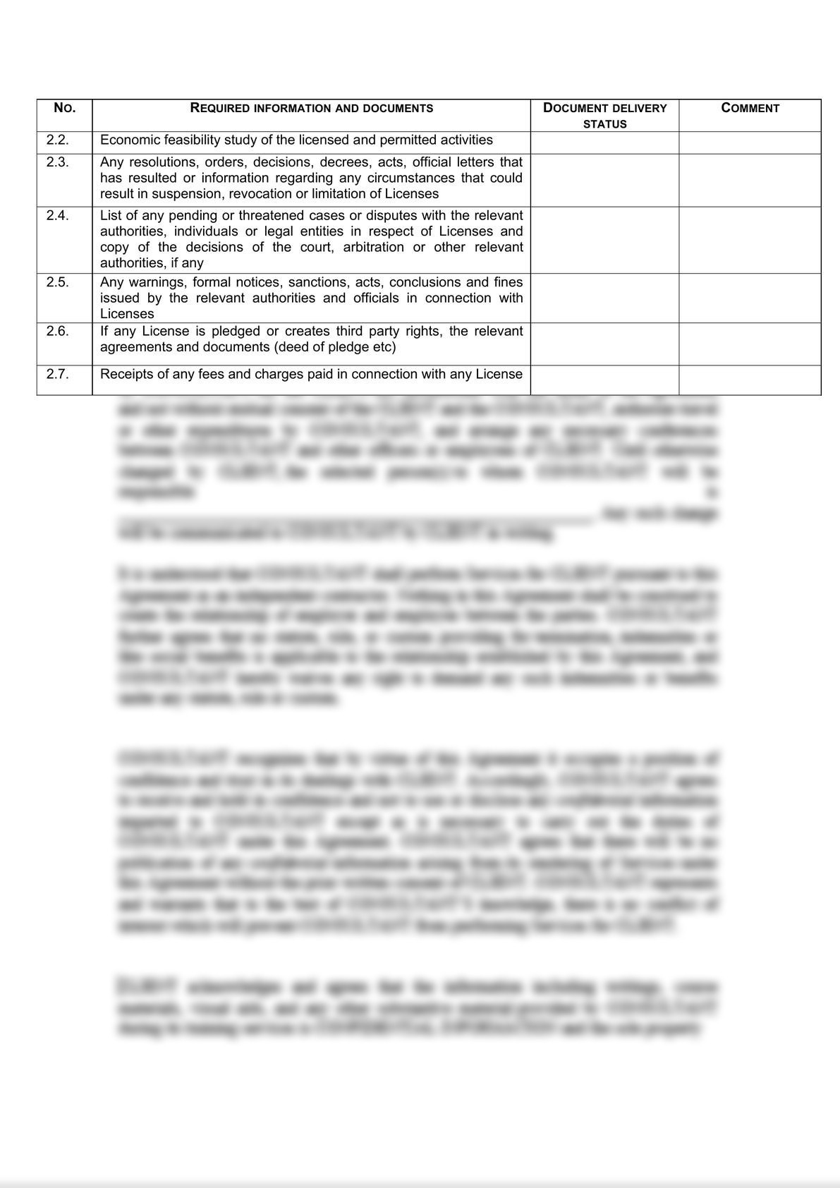 Legal due diligence checklist (Mongolian legal entities)    -1