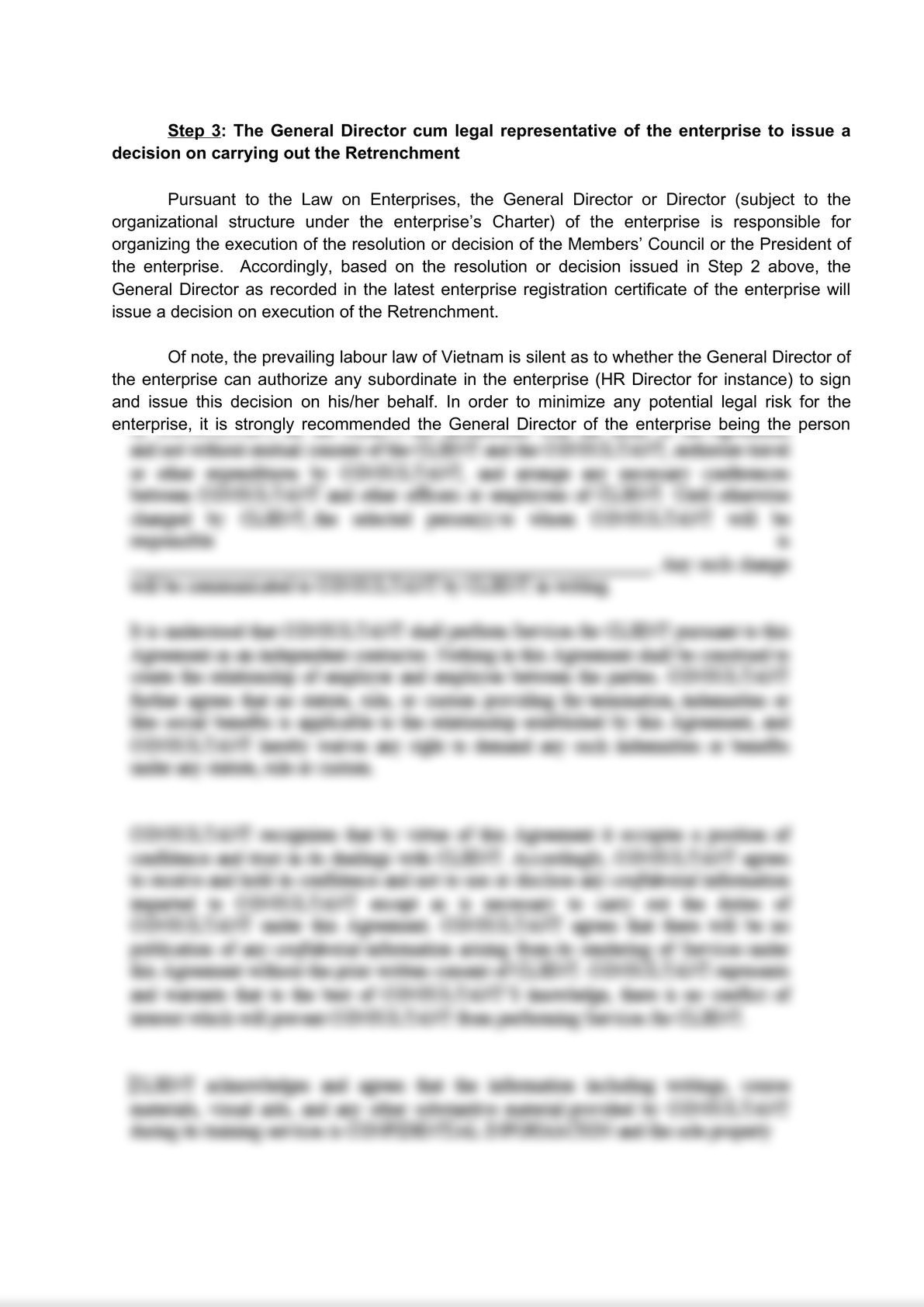 Legal procedural and notable for labour retrenchment of enterprises under labour laws of Vietnam-1