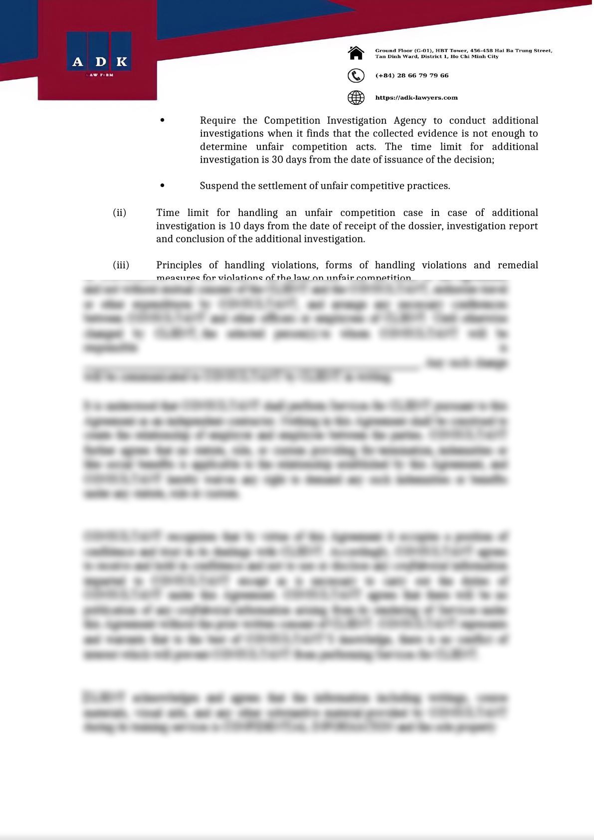 SEQUENCE AND PROCEDURES FOR INVESTIGATING AND HANDLING COMPETITION CASE-2