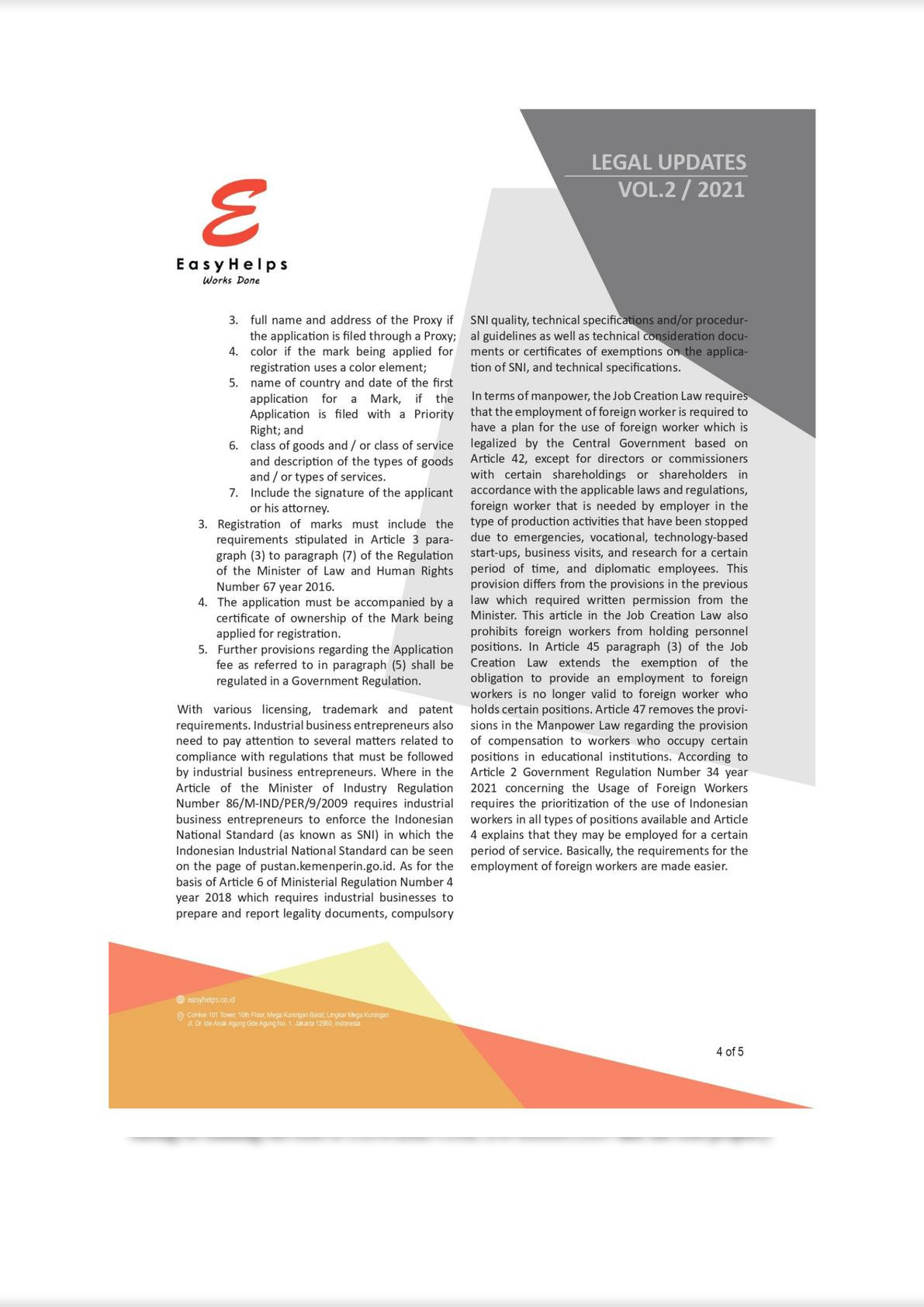 The Industrial Sector in the Job Creation Act No. 11 of 2020 New Regulation in Indonesia-3