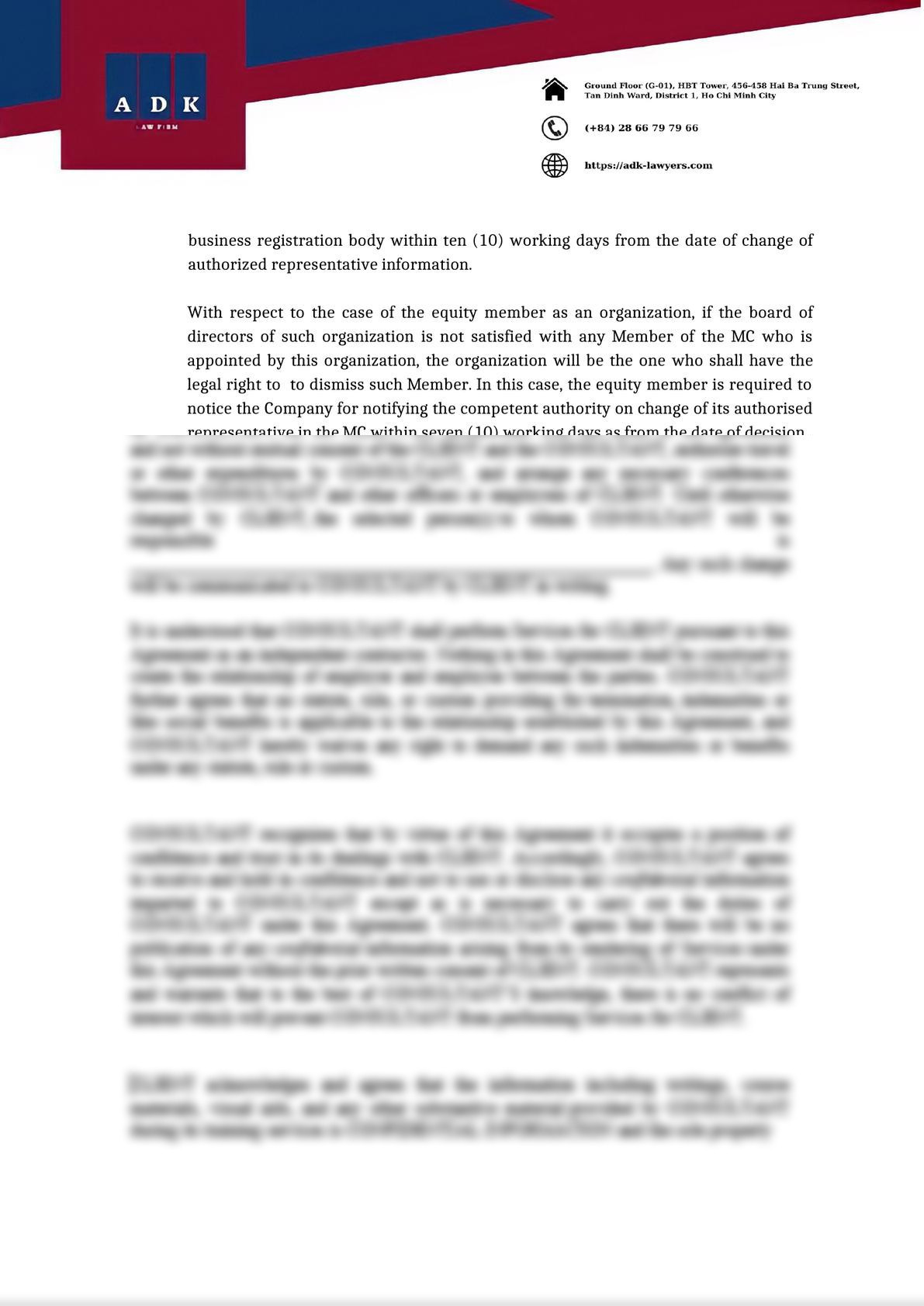 PROCEDURE FOR CHANGING THE AUTHORIZED REPRESENTATIVES OF  EQUITY MEMBER IN THE MEMBERS’ COUNCIL OF  A LIMITED LIABILITY COMPANY WITH TWO MEMBERS OR MORE -1