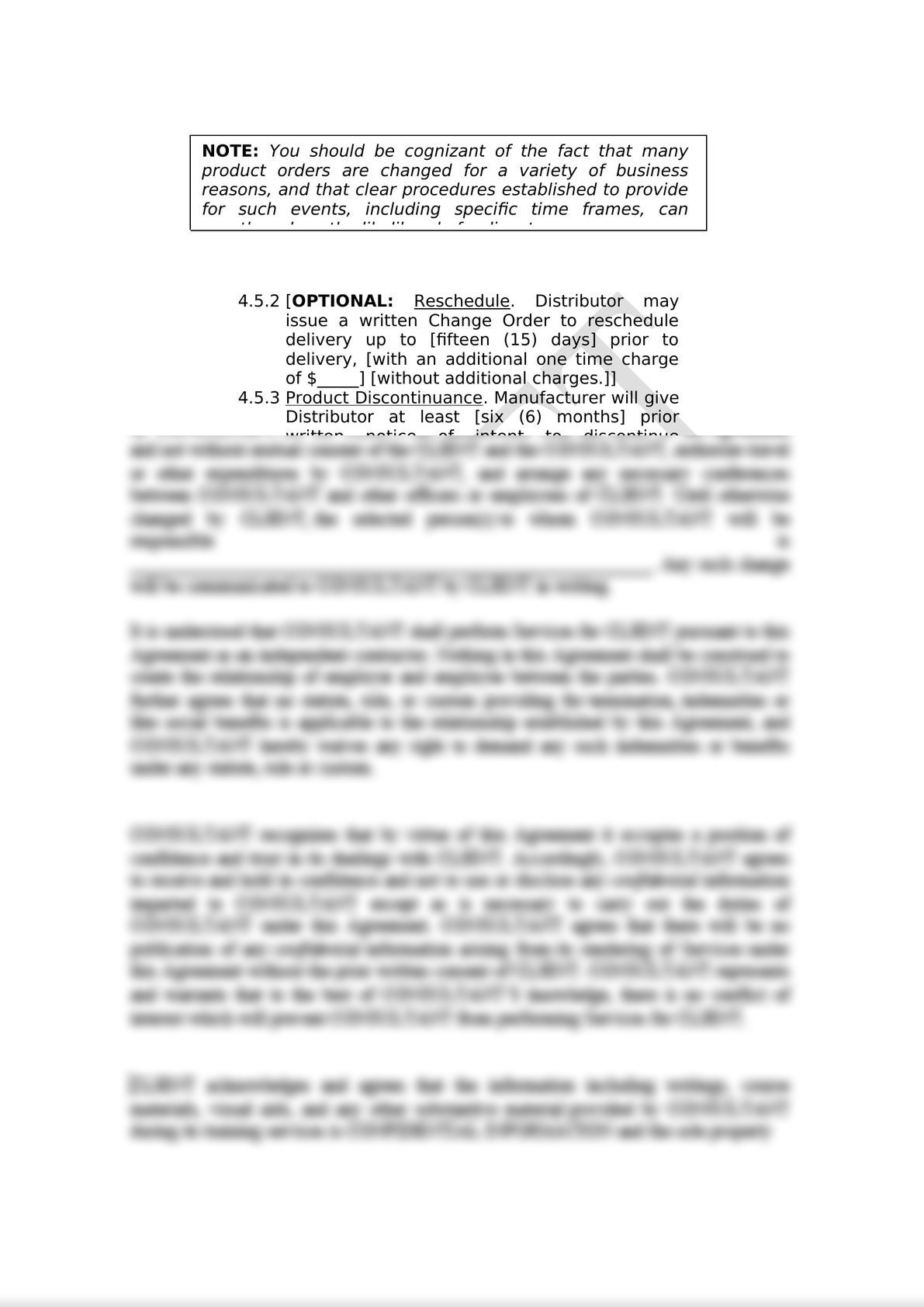 This international distribution agreement was designed for use by a US principal/manufacturer looking to distribute his products (either physical or digital products) through the appointment -7