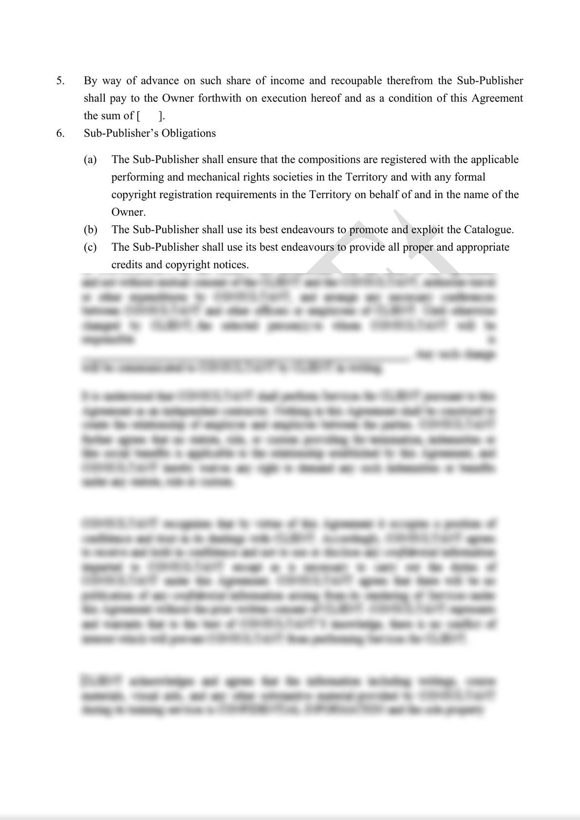 Sub-Publishing Agreement (Entertainment Business)-3