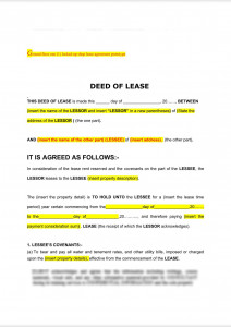 Deed of Lease