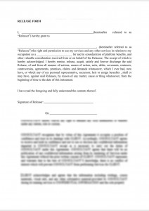 RELEASE FORM