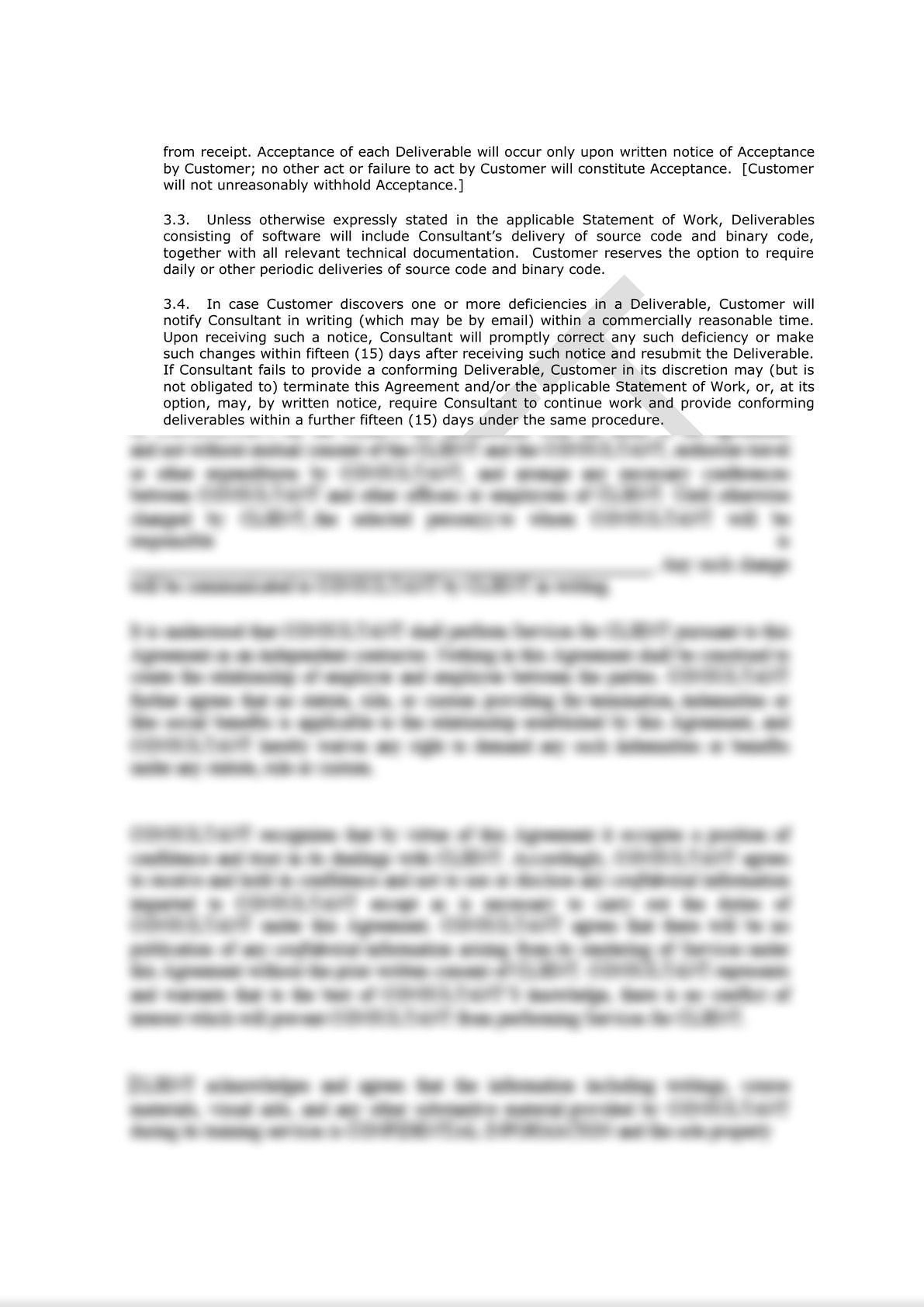 Software Consulting Agreement (Pro-Customer)-1