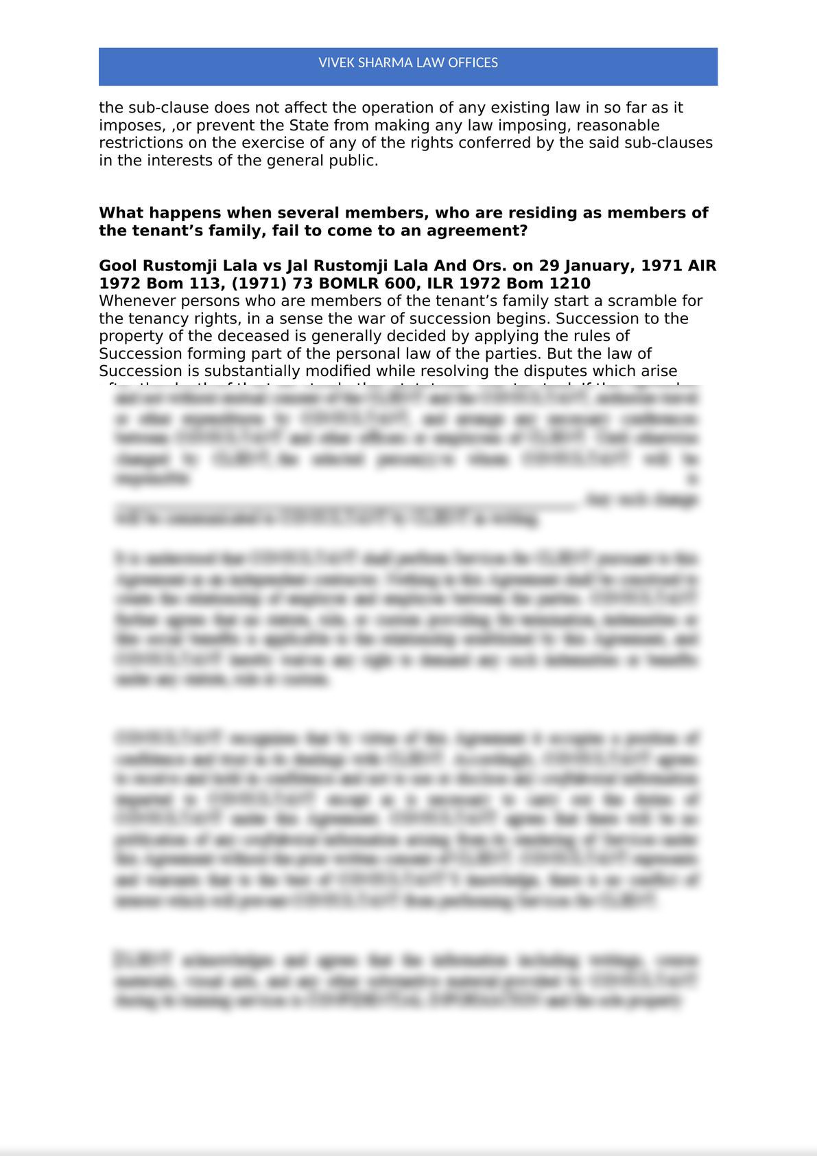 Rights of Legal Heirs Distinction between Month to Month Tenancy and Contractual Tenancy-2