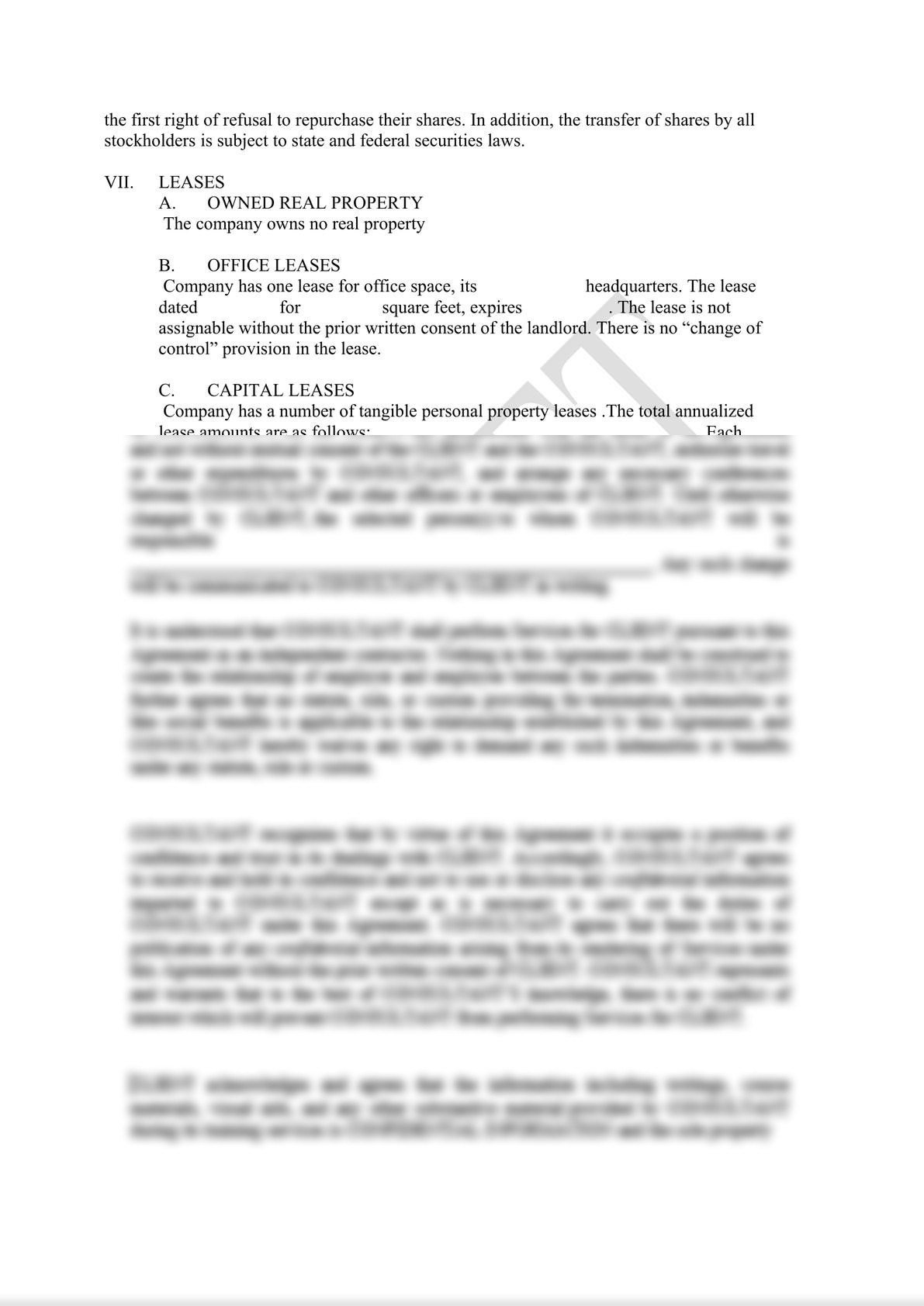 Due Diligence Memorandum (M&A)-5