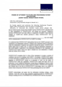 Power of attorneys letter to Filling and Processing Patent Application 