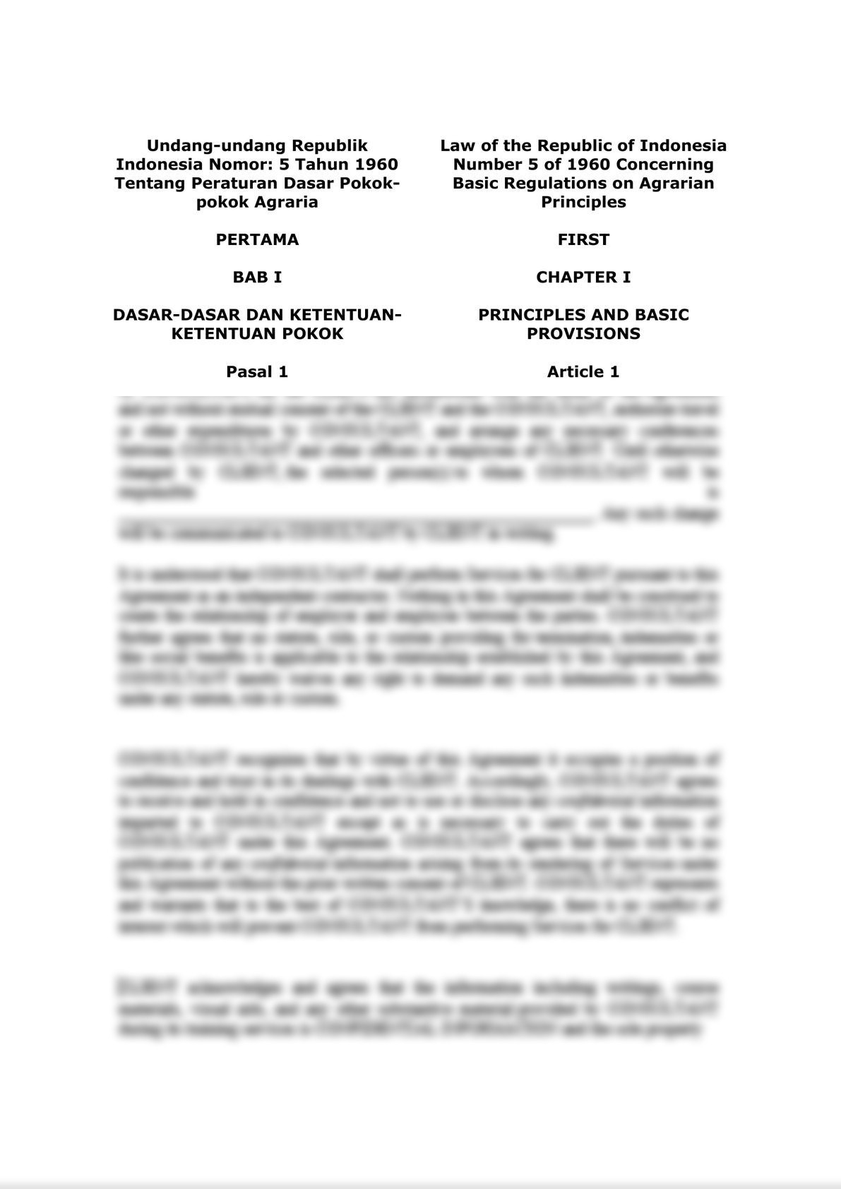 Law of the Republic of Indonesia Number: 5 of 1960 Concerning Basic Regulations on Agrarian Principles-0