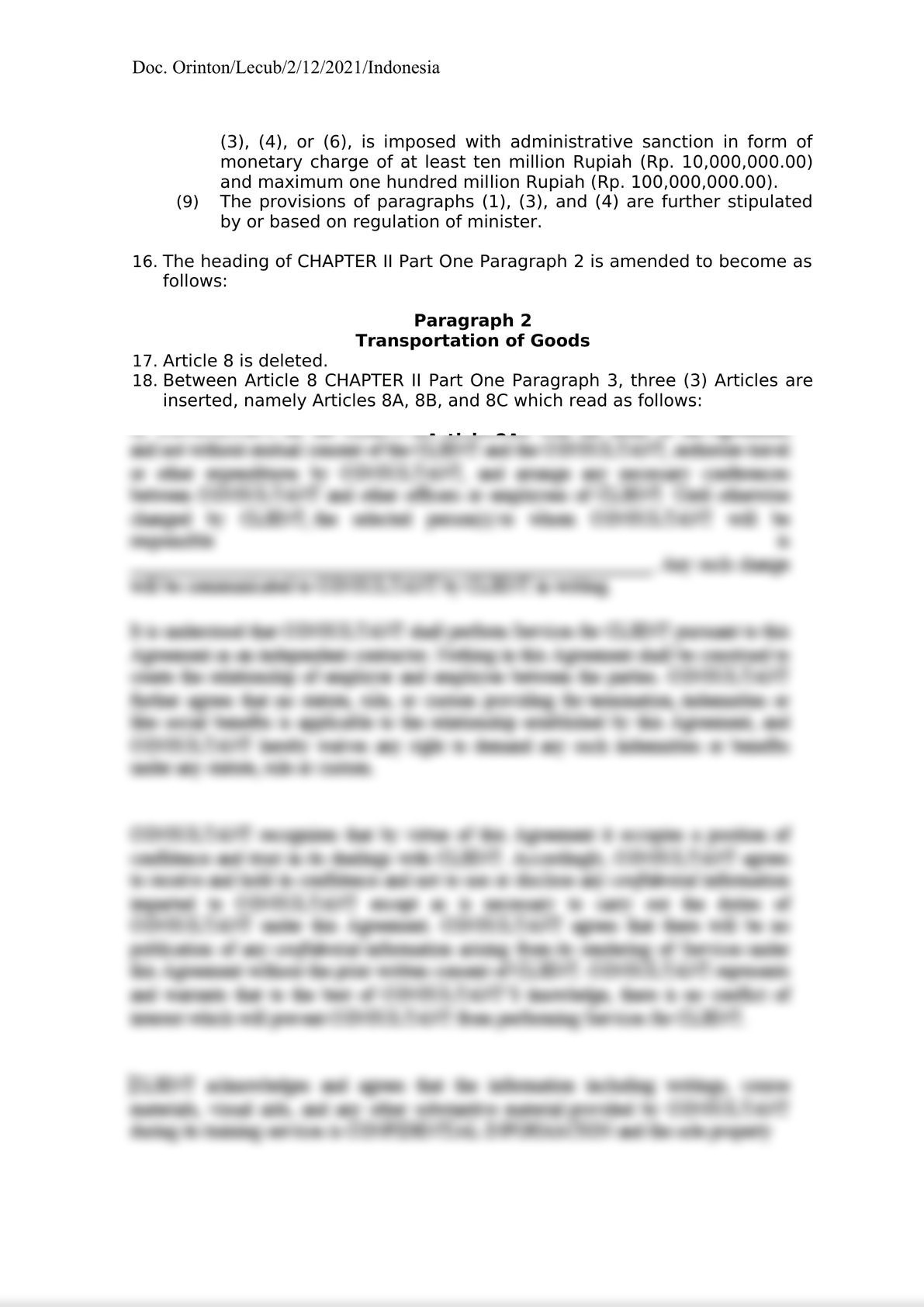 Indonesia Law 17 of 2006 Regarding Amendment to Law 10/1995 on Customs-5