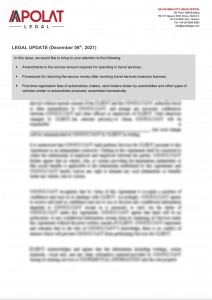 #1 The legal Update in December, 2021