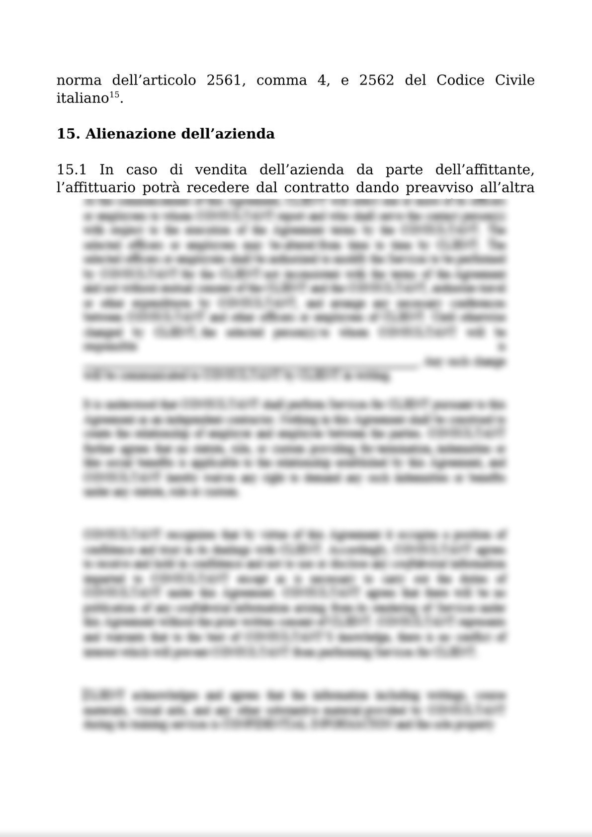 RENTAL AGREEMENT  FOR THE COMPANY AND BUSINESS UNITS / CONTRATTO DI AFFITTO DI AZIENDA O DI UN RAMO DI ESSA-6