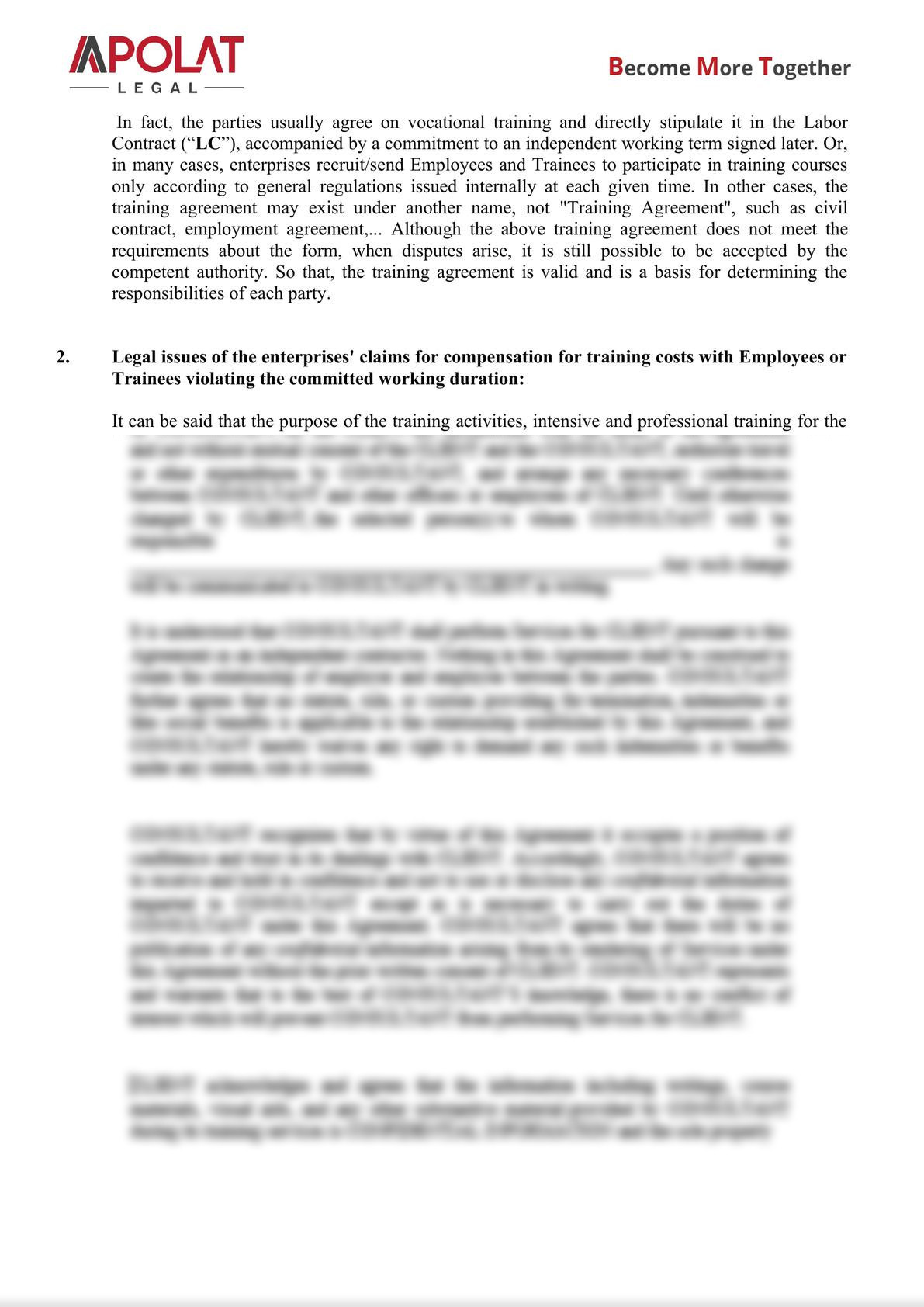 Requesting Employees To Reimburse For Training Costs And Keeping Employees’ Certificates Or Diplomas When Termining The Labour Relation Before The Binding Duration-1