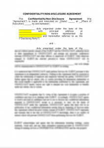 Non Disclosure Agreement / Confidentiality Agreement for Engagement of Consultant for a Transaction 
